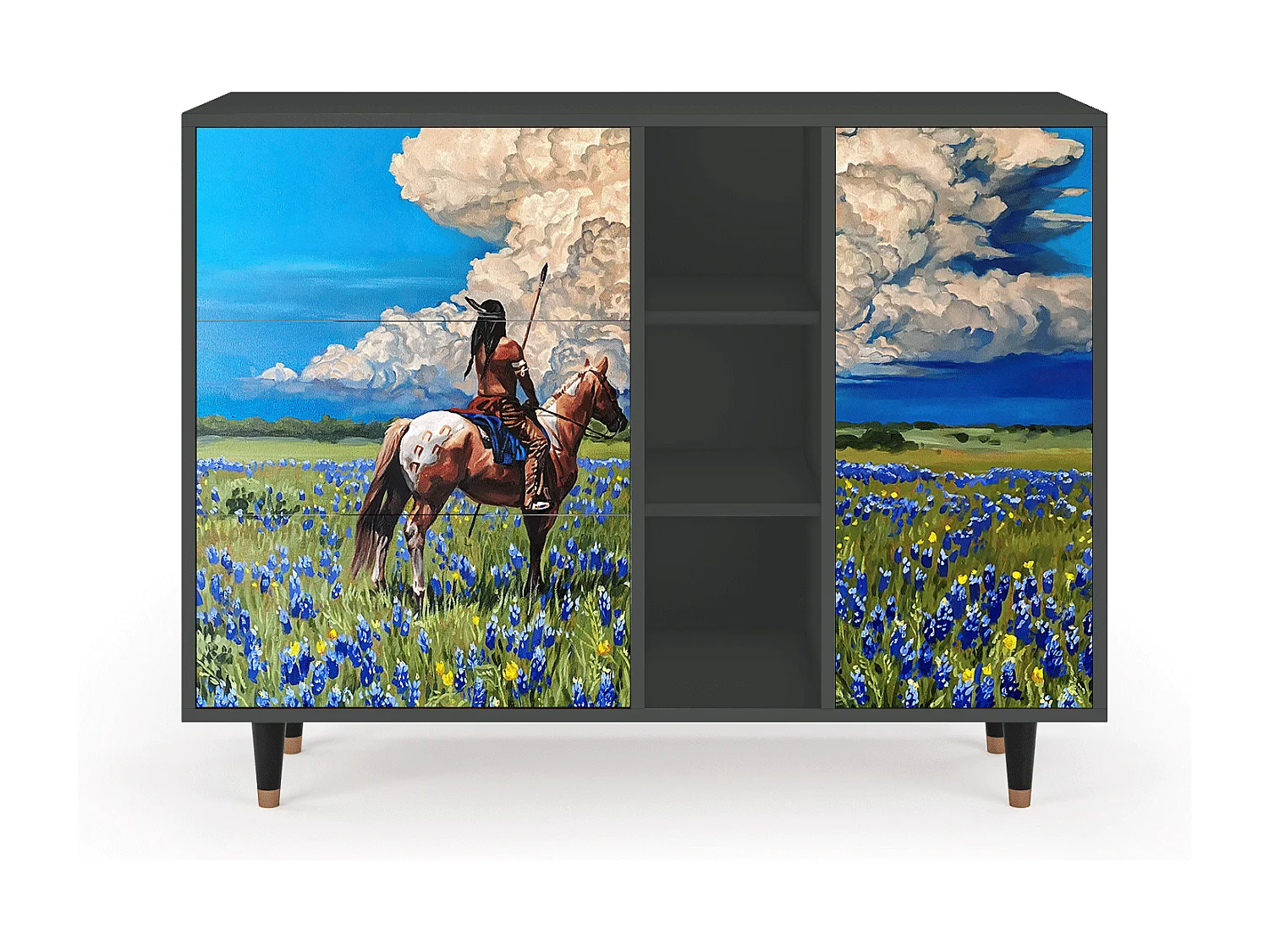 Buffet - 125x98x48 cm - BS2 - Thunderheads by Dean, Anthracite