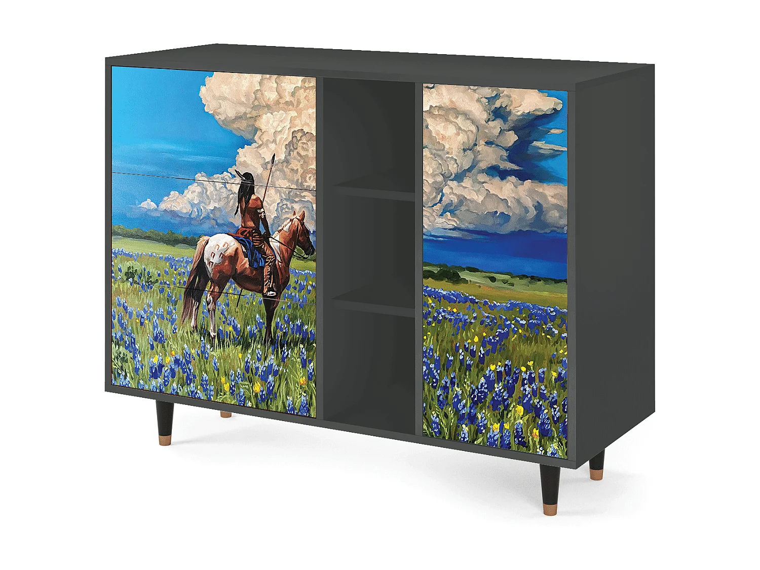 Credenza - 125x98x48 cm - BS2 - Thunderheads by Dean, Antracite