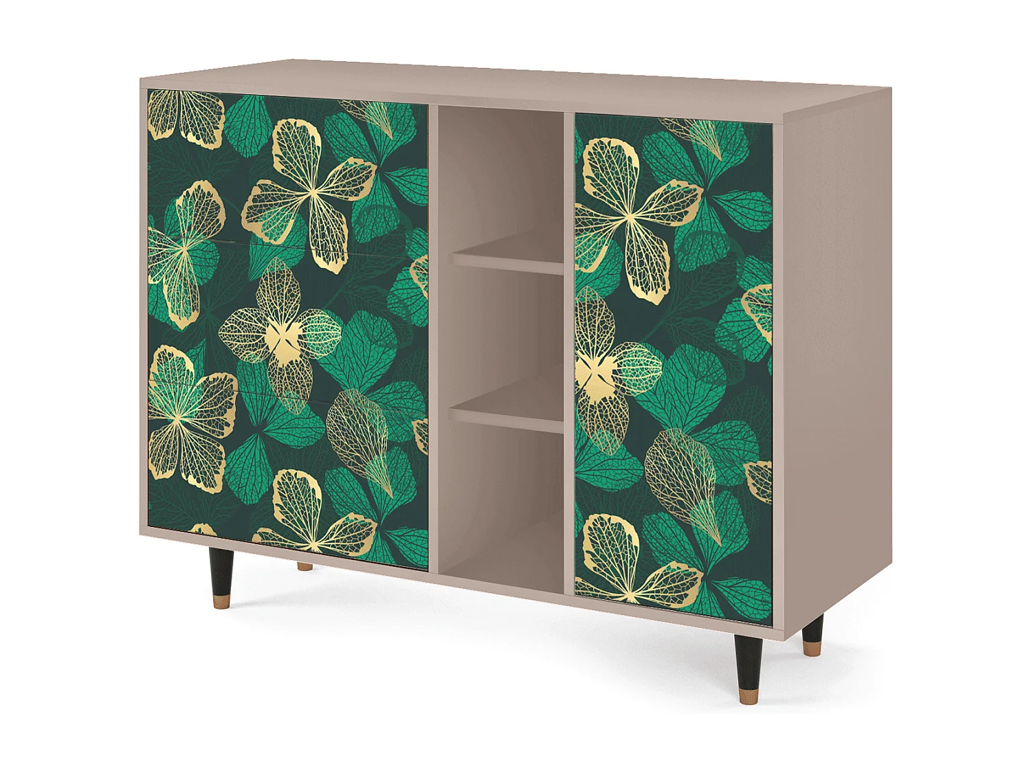 Credenza - 125x98x48 cm - BS2 - Green Flower, Latte