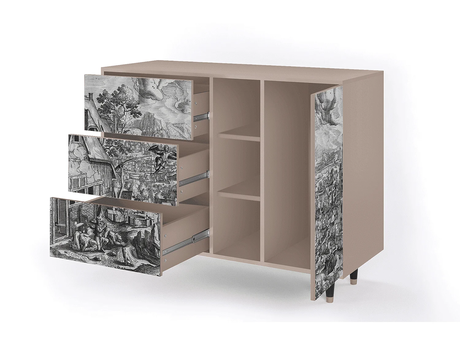 Buffet - 125x98x48 cm - BS2 - Departure, Latte