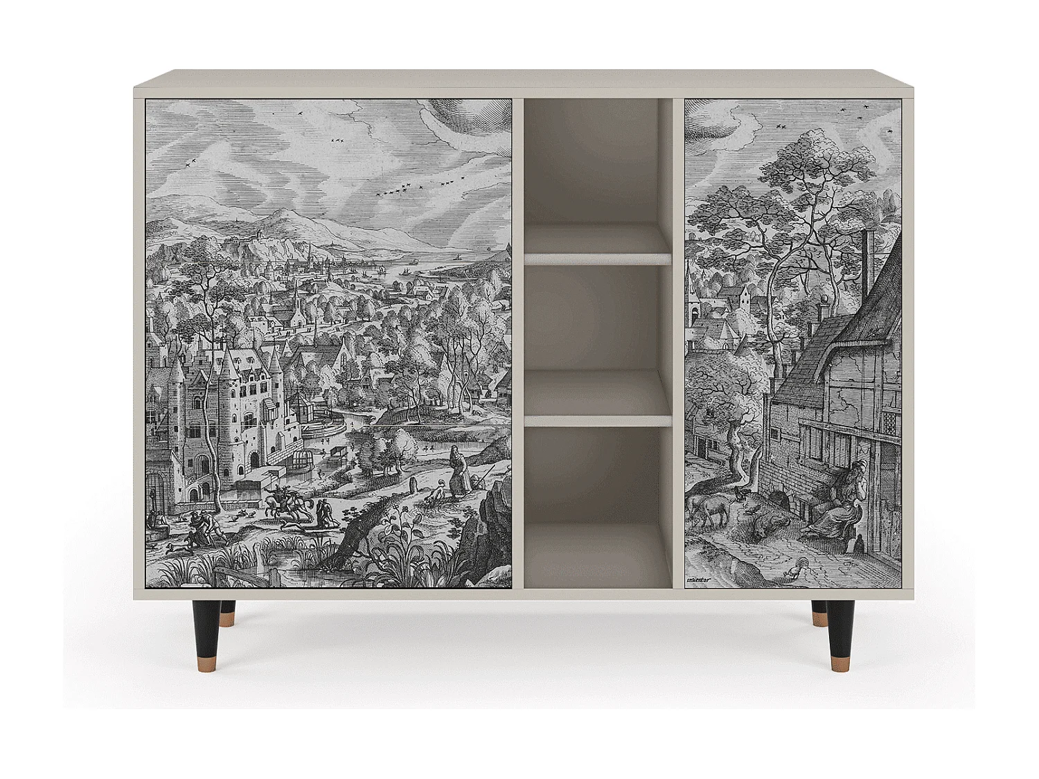 Credenza - 125x98x48 cm - BS2 - Bird Dropping, Sabbia