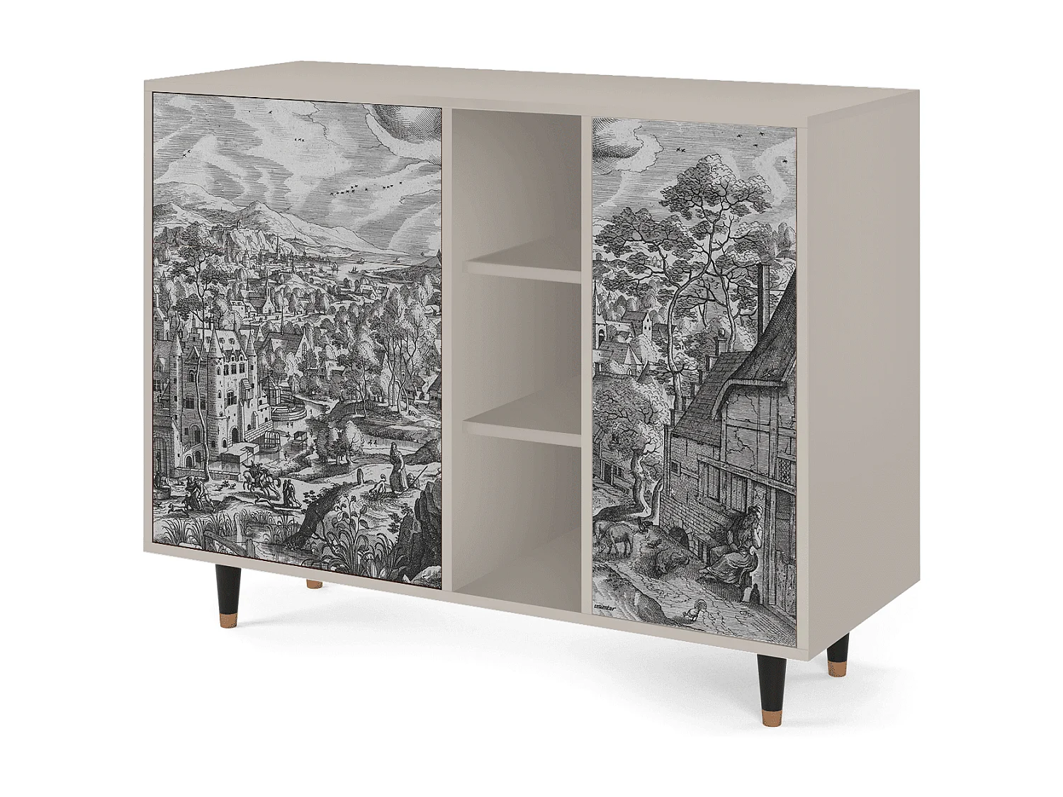 Credenza - 125x98x48 cm - BS2 - Bird Dropping, Sabbia