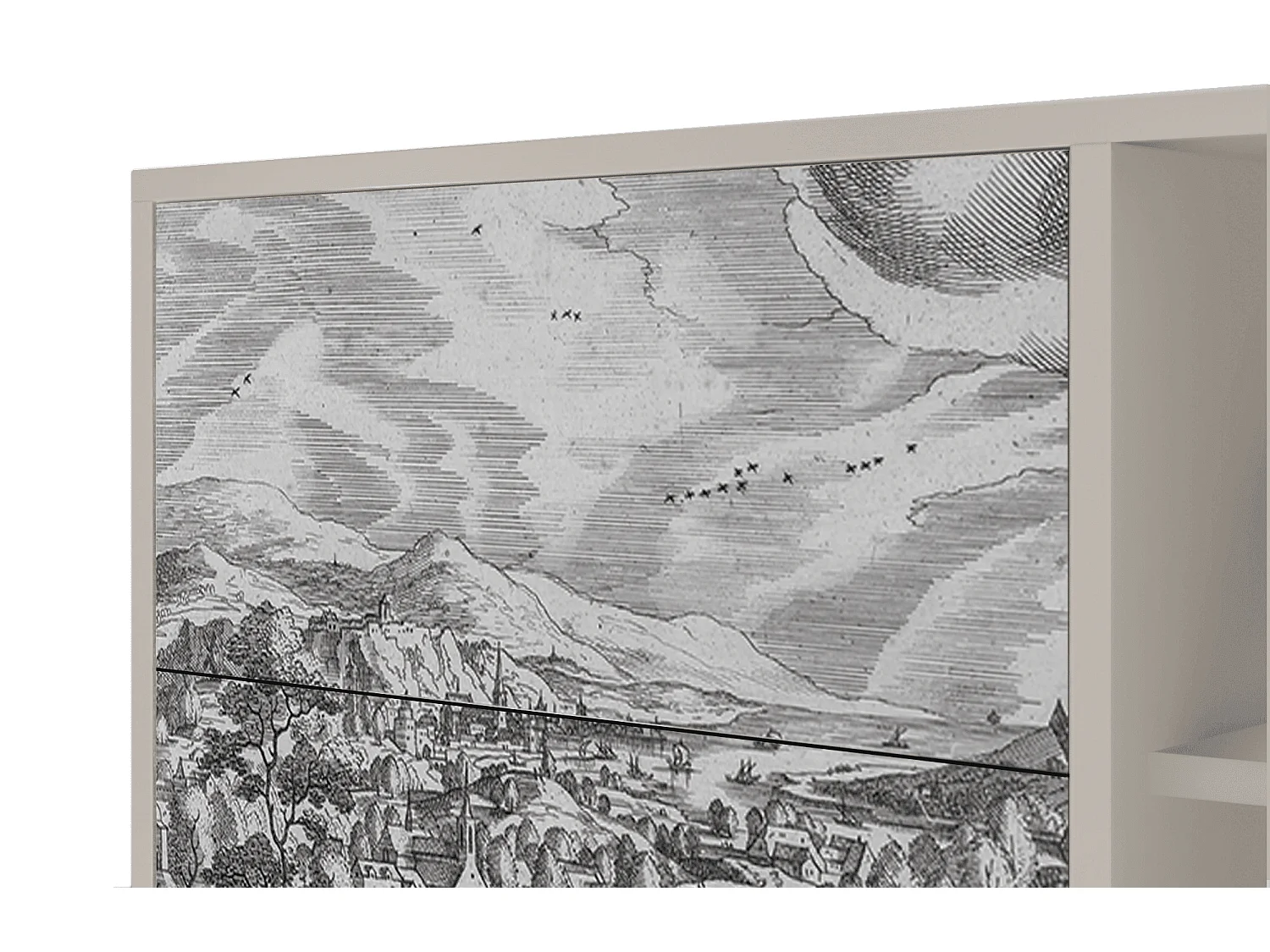 Credenza - 125x98x48 cm - BS2 - Bird Dropping, Sabbia