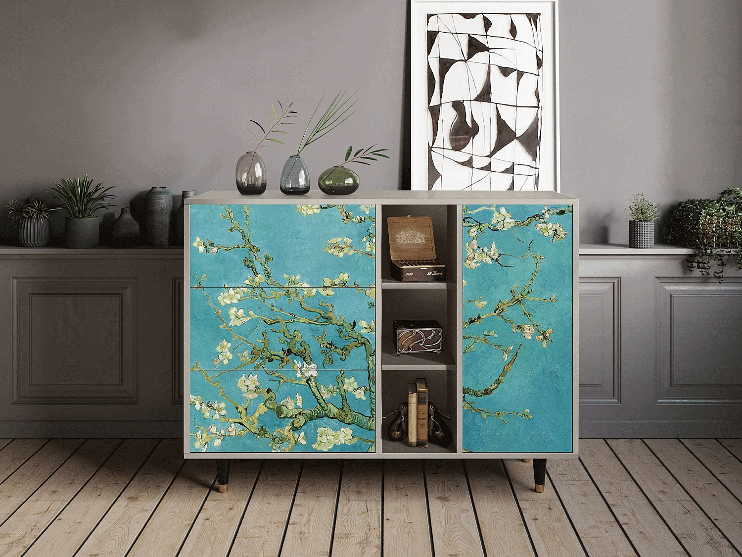 Aparador - 125x98x48 cm - BS2 - Almond Blossom, Arena