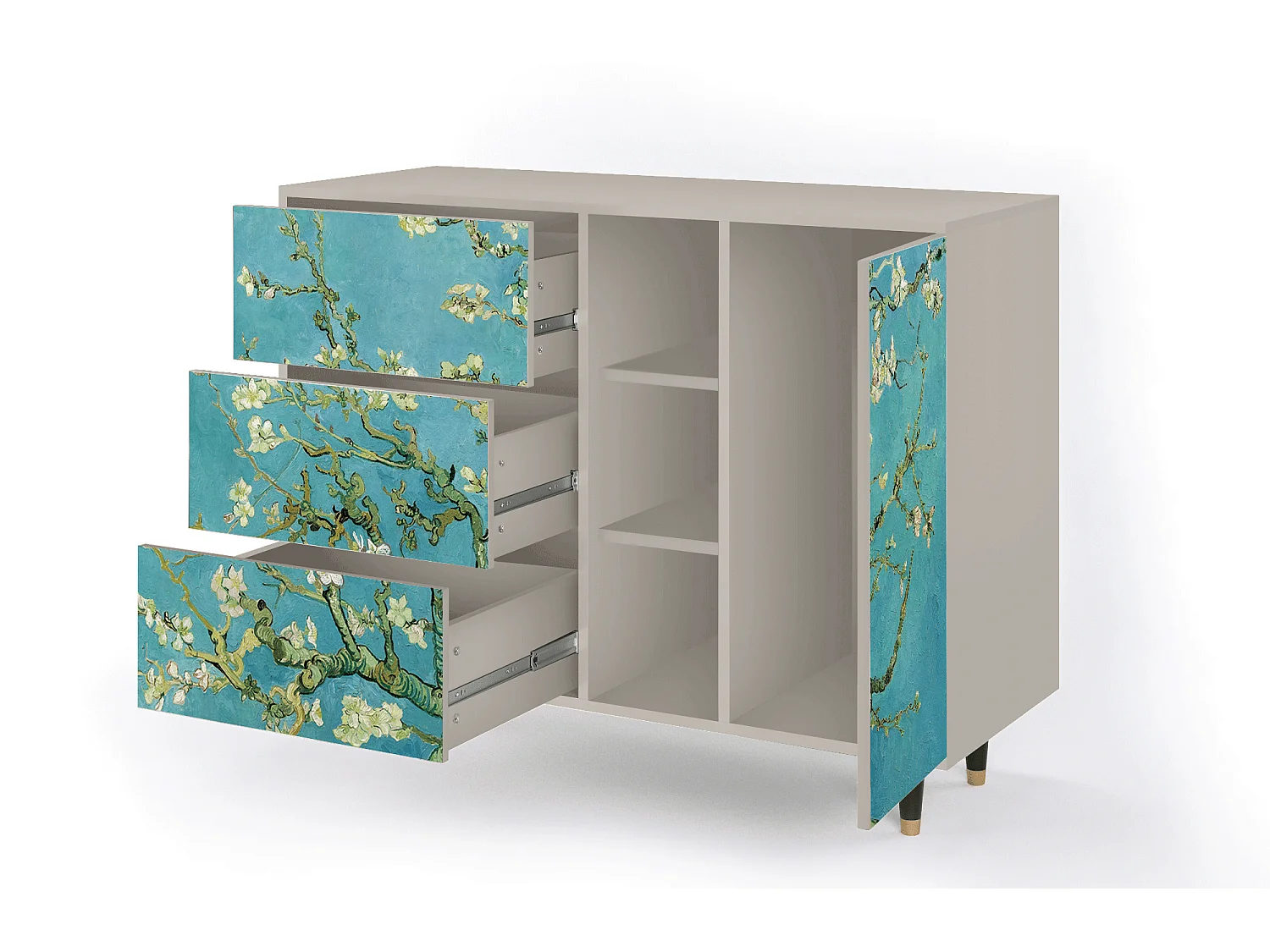 Buffet - 125x98x48 cm - BS2 - Almond Blossom, Sable