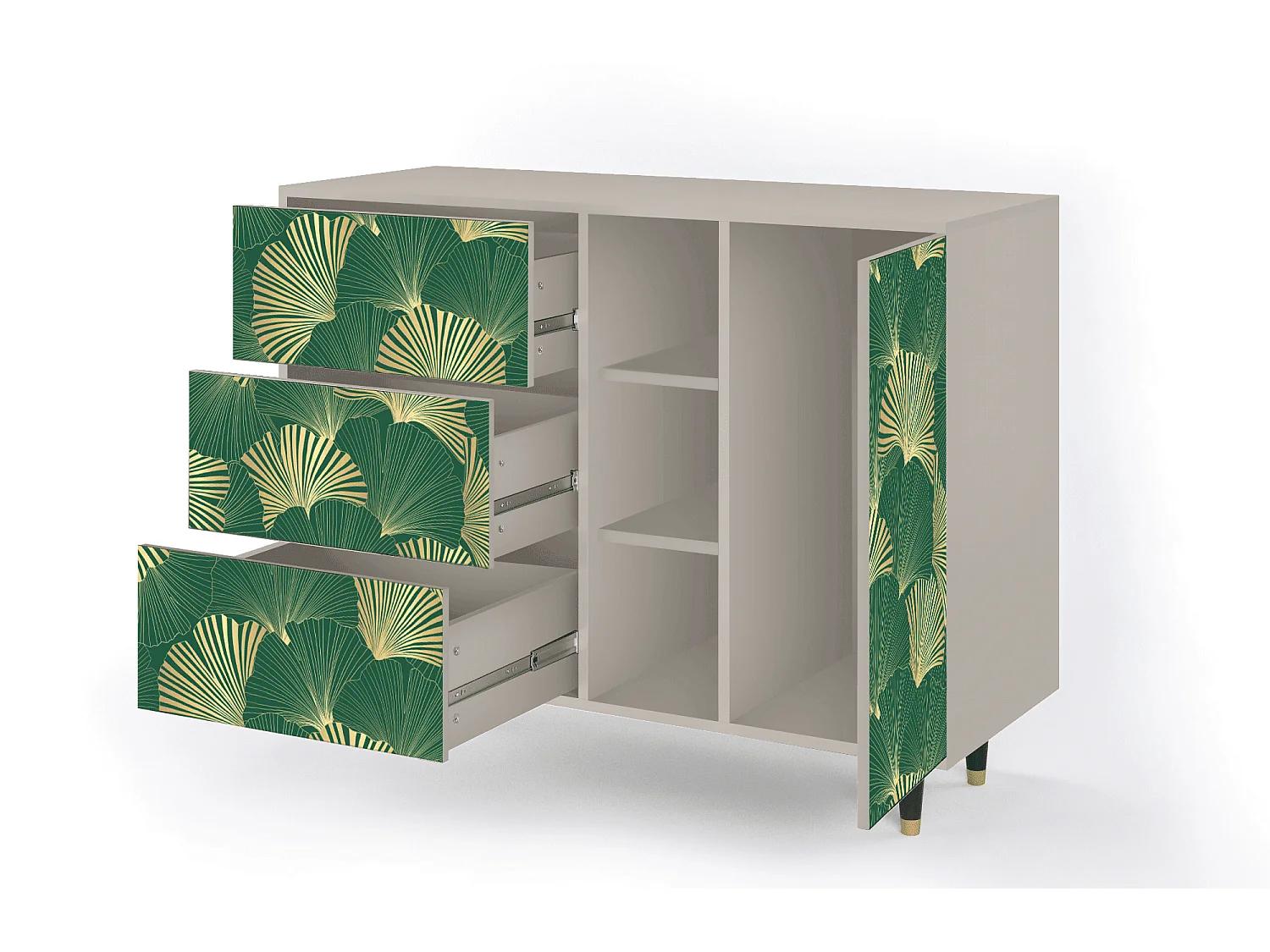 Credenza - 125x98x48 cm - BS2 - Gold Ginkgo, Sabbia