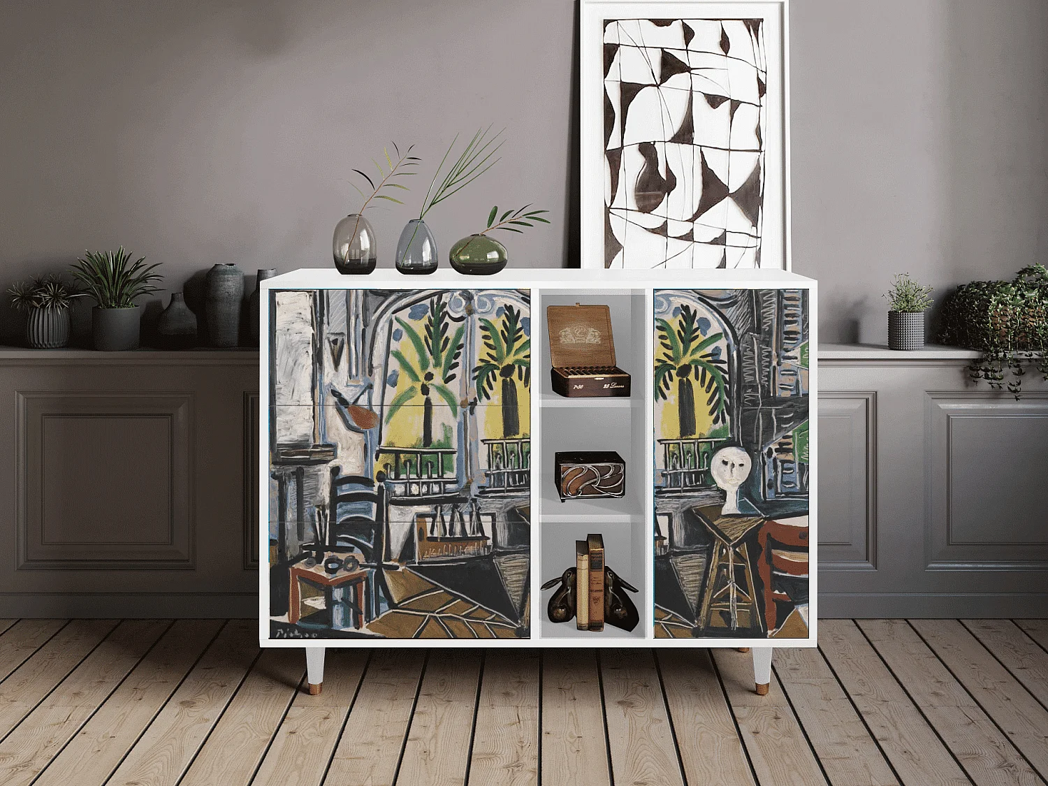 Aparador - 125x98x48 cm - BS2 - The Studio , Branco