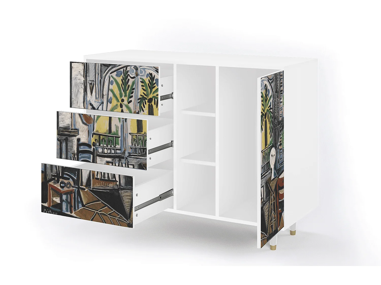 Aparador - 125x98x48 cm - BS2 - The Studio , Branco