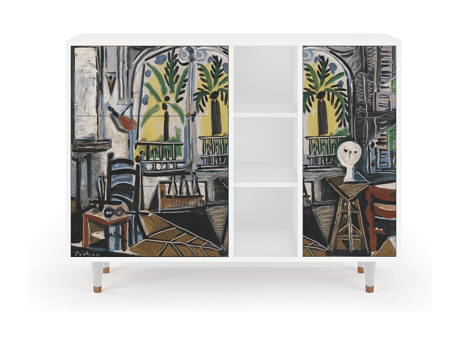 Buffet - 125x98x48 cm - BS2 - The Studio , Blanc