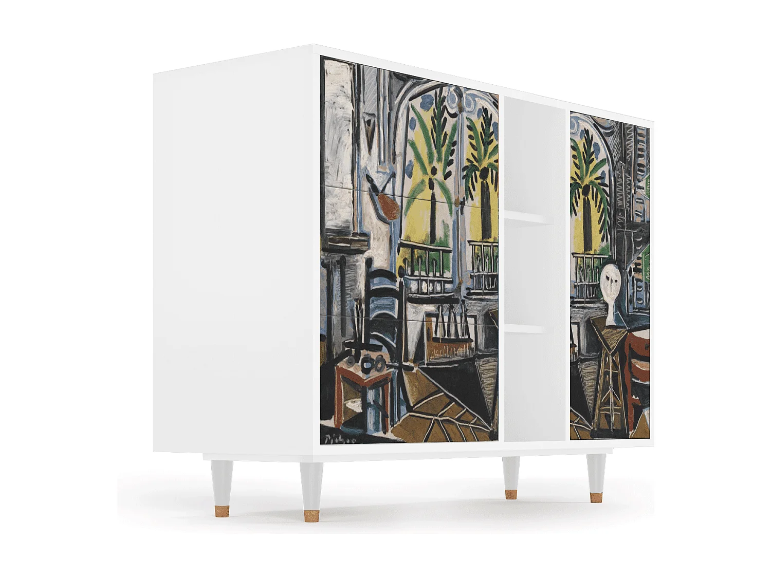 Buffet - 125x98x48 cm - BS2 - The Studio , Blanc