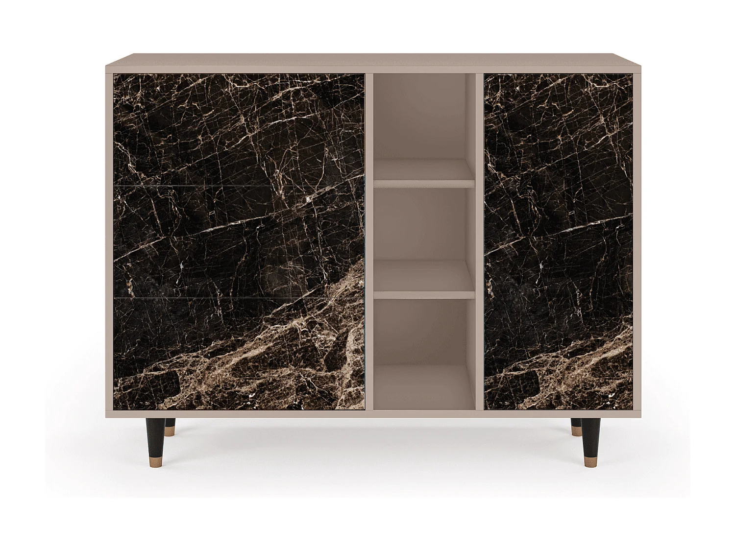 Buffet - 125x98x48 cm - BS2 - Night Abyss, Latte
