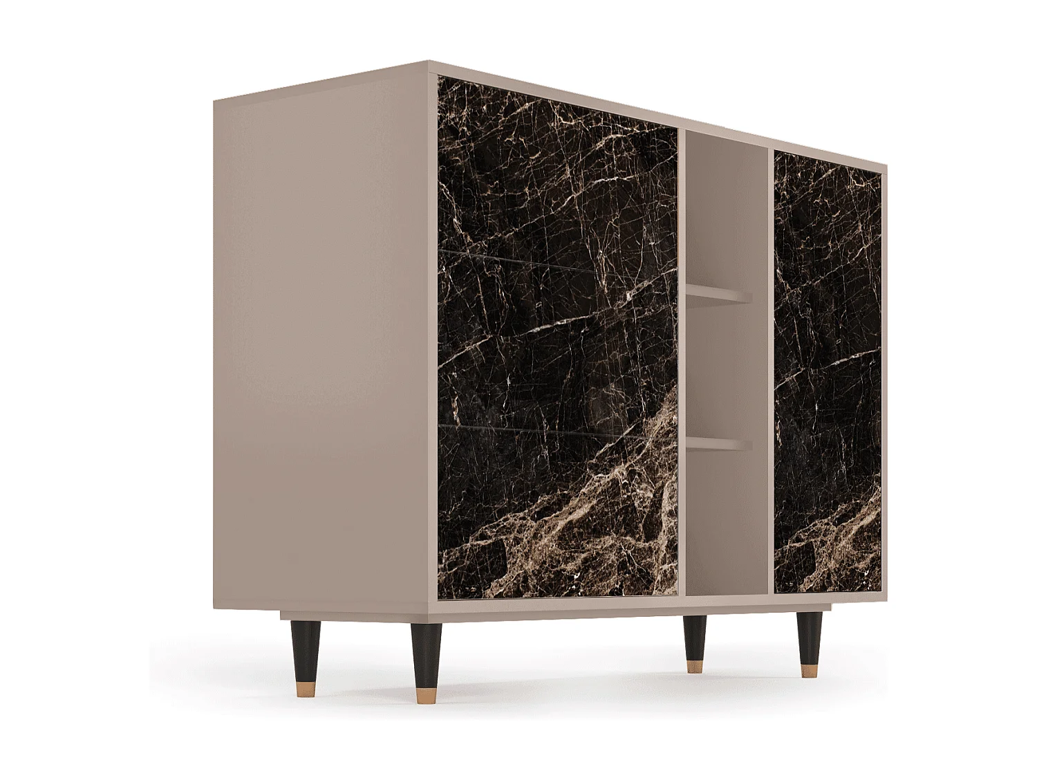 Buffet - 125x98x48 cm - BS2 - Night Abyss, Latte