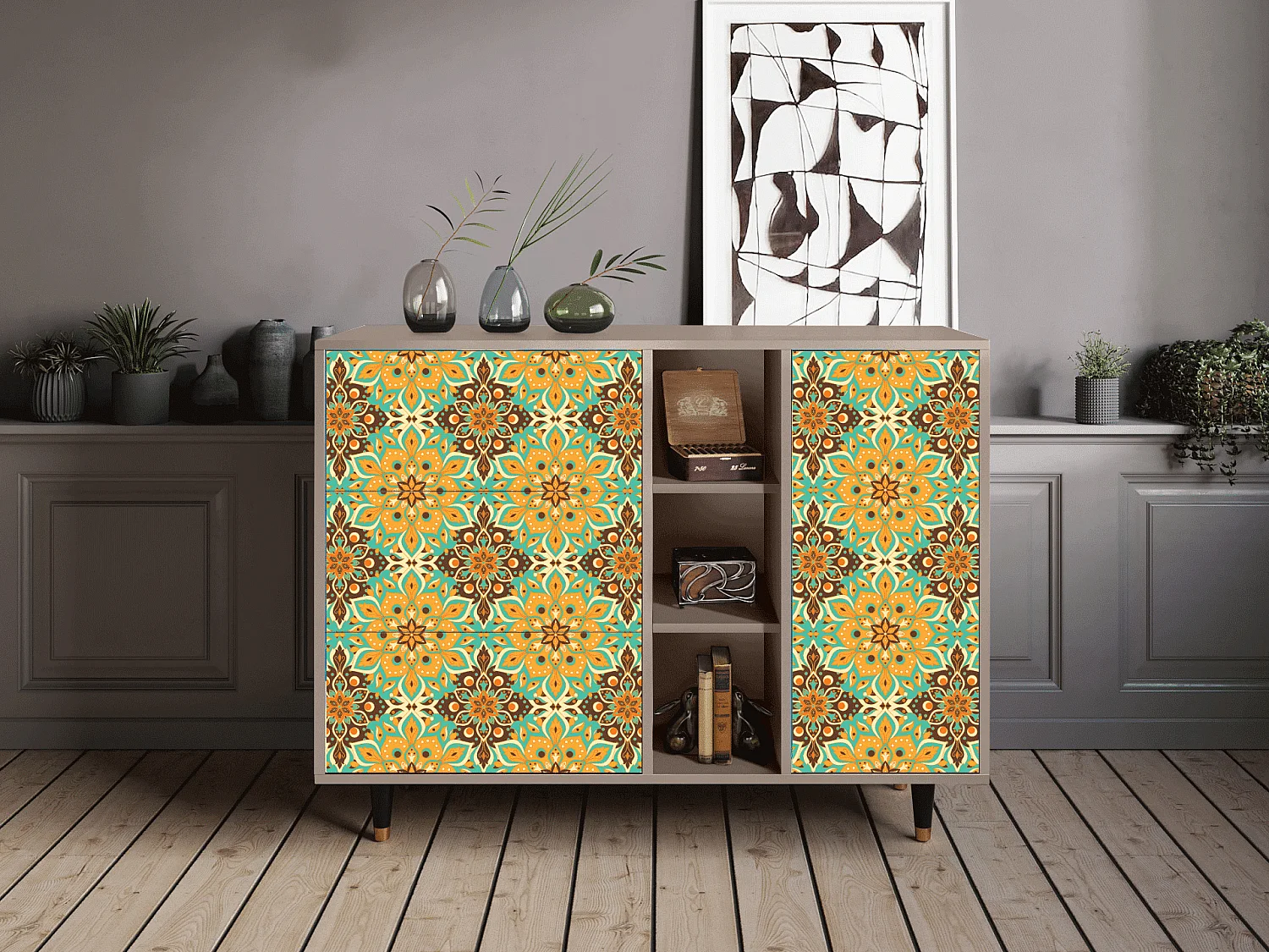 Sideboard - 125x98x48 cm - BS2 - Indian Spices, Latte