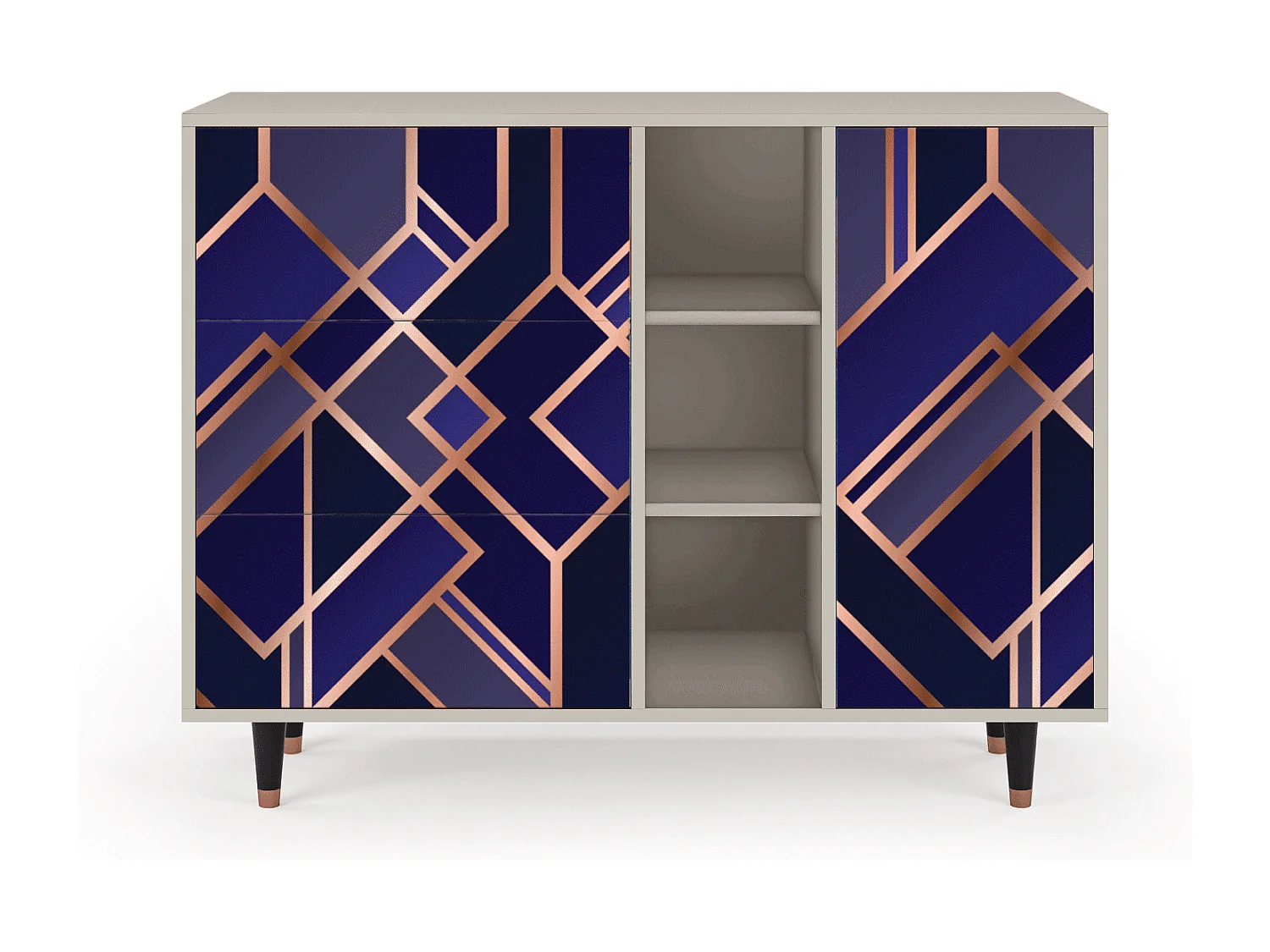 Dressoir - 125x98x48 cm - BS2 - Aquamarine Getsby, Zand