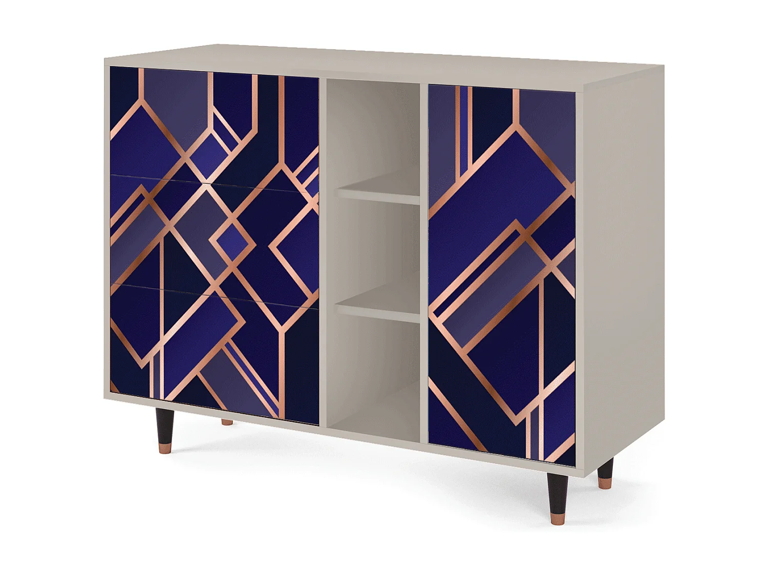 Dressoir - 125x98x48 cm - BS2 - Aquamarine Getsby, Zand