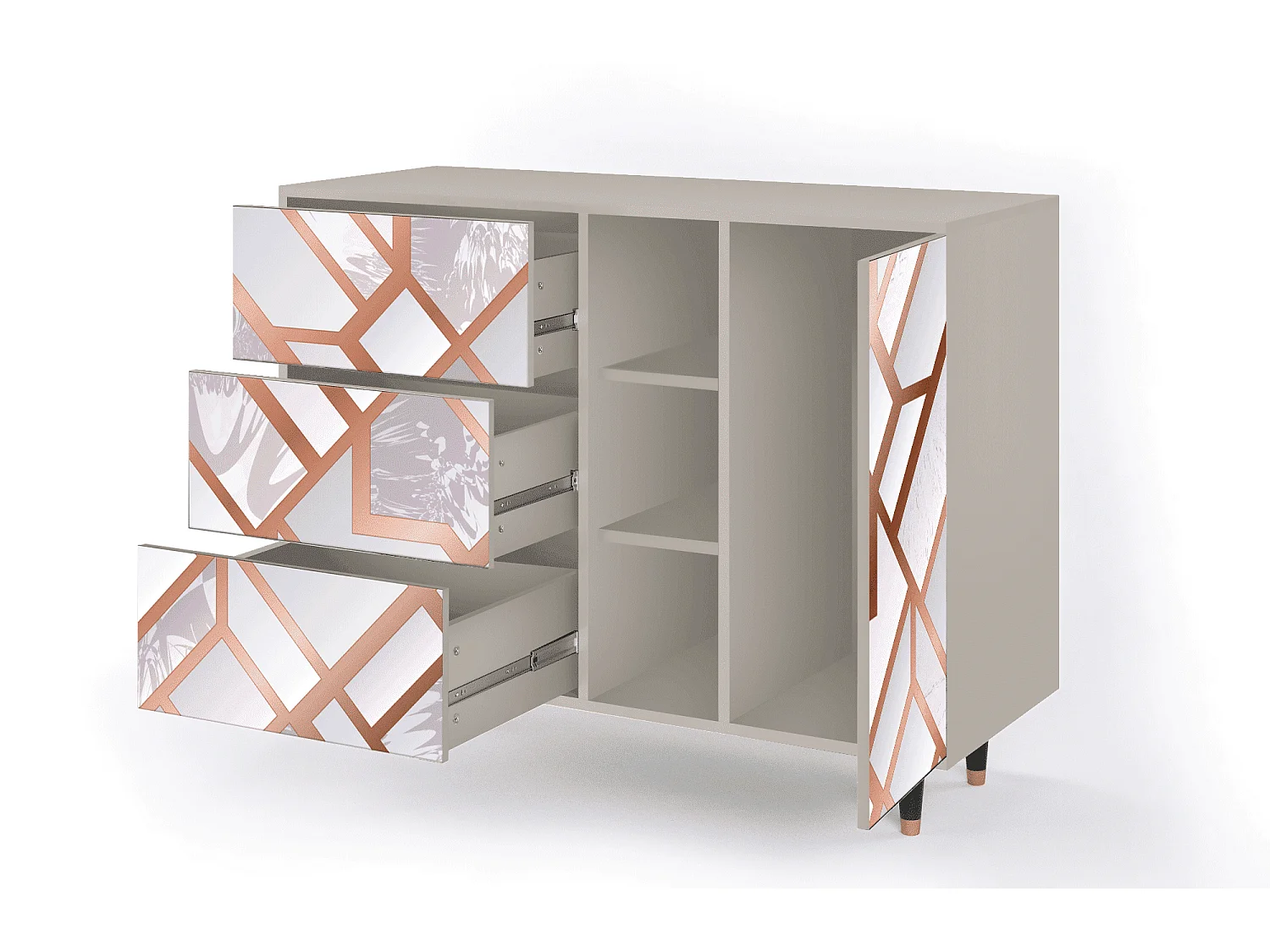 Buffet - 125x98x48 cm - BS2 - Pastel Fairytale, Sable