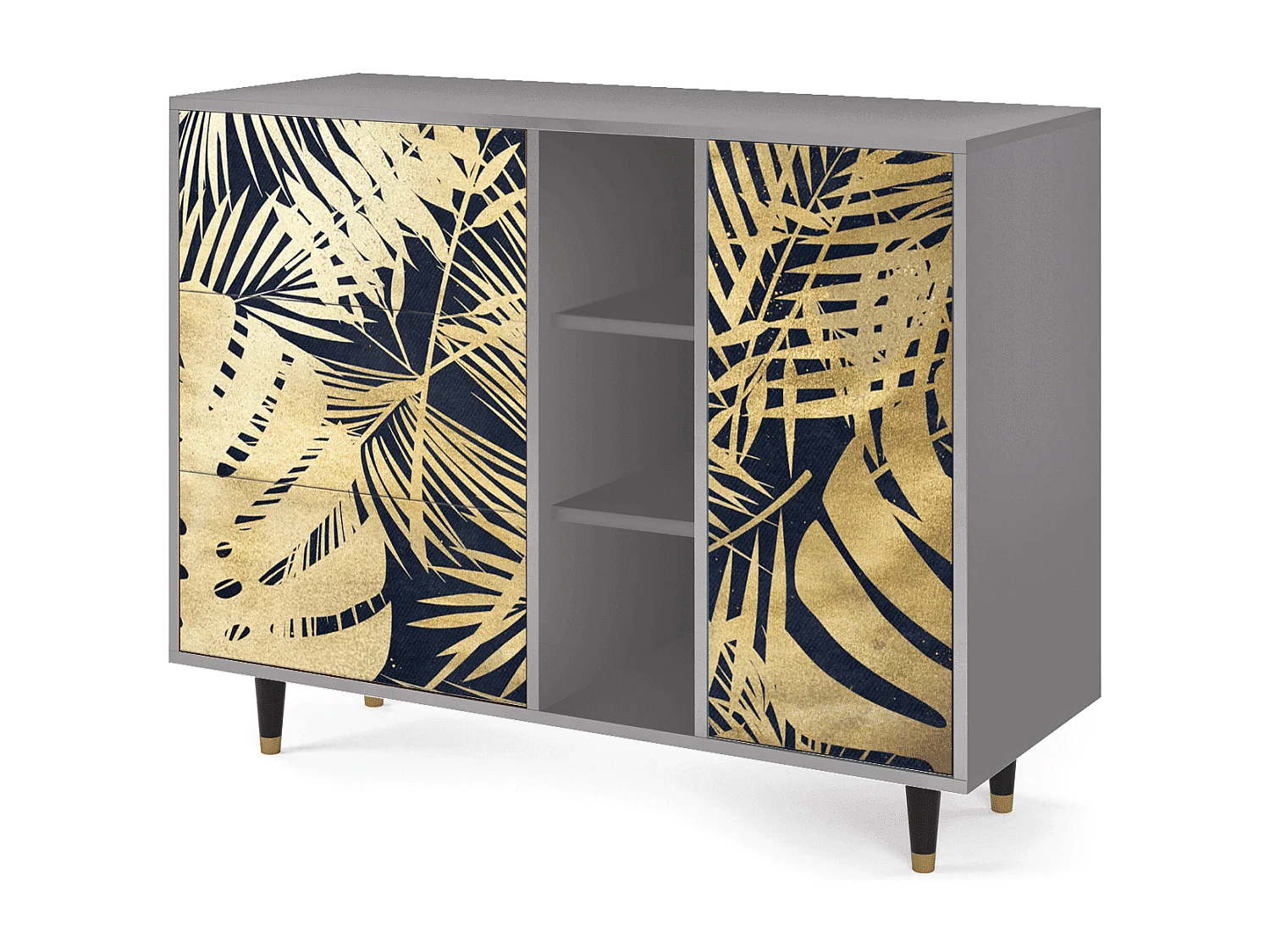 Buffet - 125x98x48 cm - BS2 - Jungle Vibes, Gris