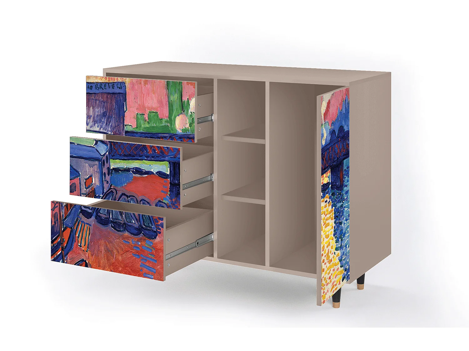 Buffet - 125x98x48 cm - BS2 - Charing Cross Bridge, Latte