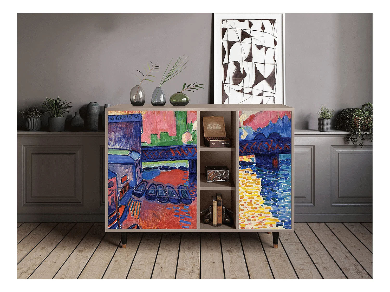 Aparador - 125x98x48 cm - BS2 - Charing Cross Bridge, Latte