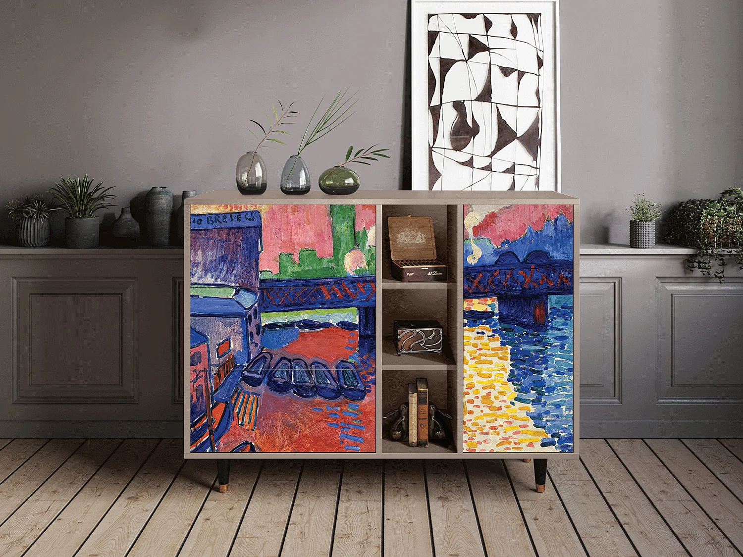 Aparador - 125x98x48 cm - BS2 - Charing Cross Bridge, Latte