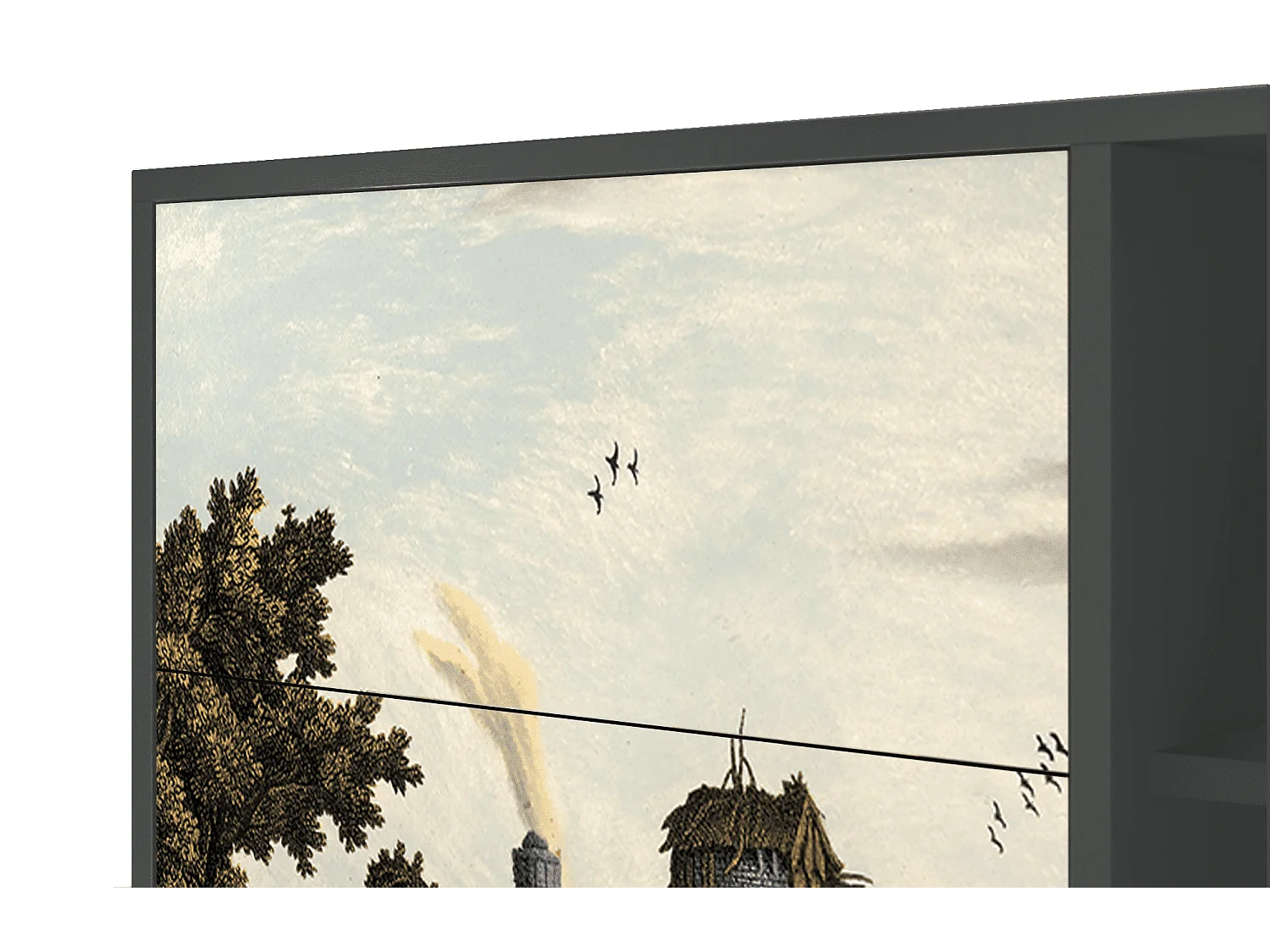 Buffet - 125x98x48 cm - BS2 - Mill along a River, Anthracite