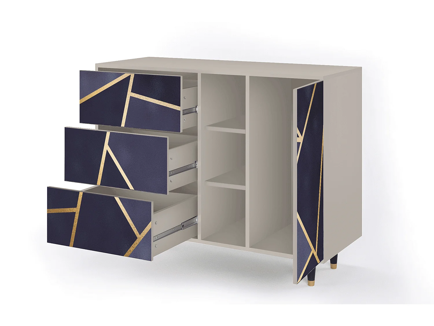 Buffet - 125x98x48 cm - BS2 - The Amethyst, Sable