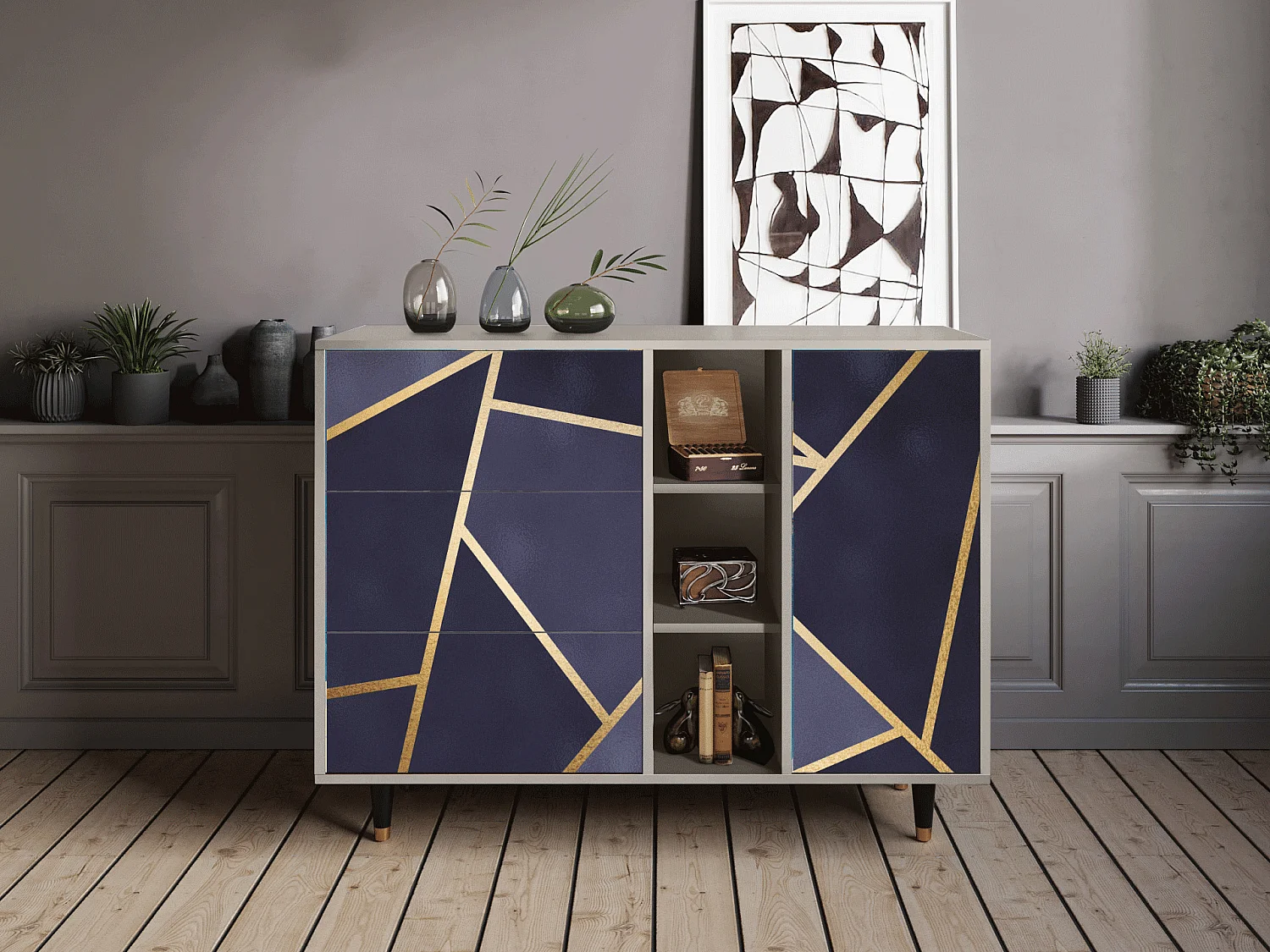 Buffet - 125x98x48 cm - BS2 - The Amethyst, Sable