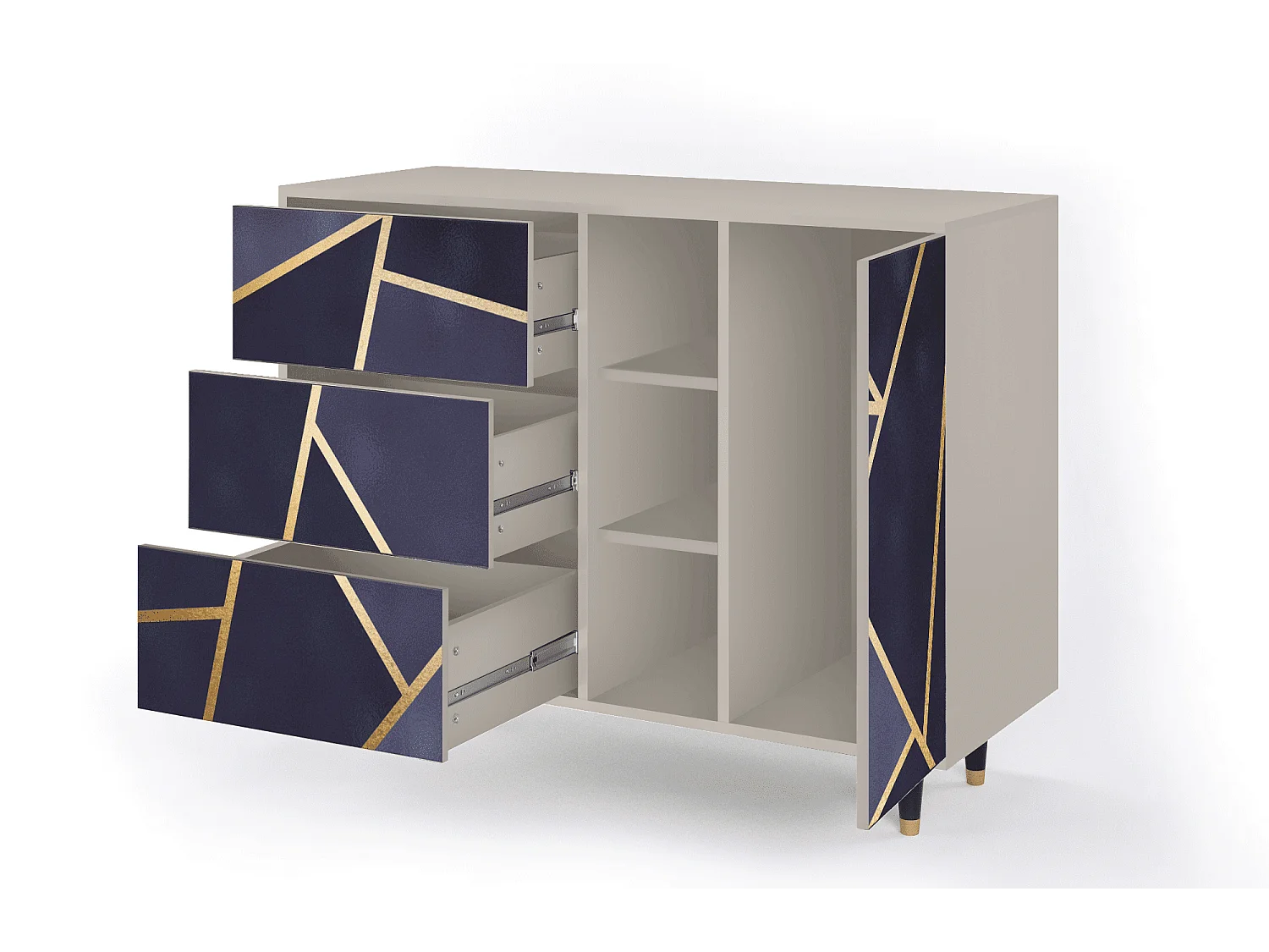 Buffet - 125x98x48 cm - BS2 - The Amethyst, Sable