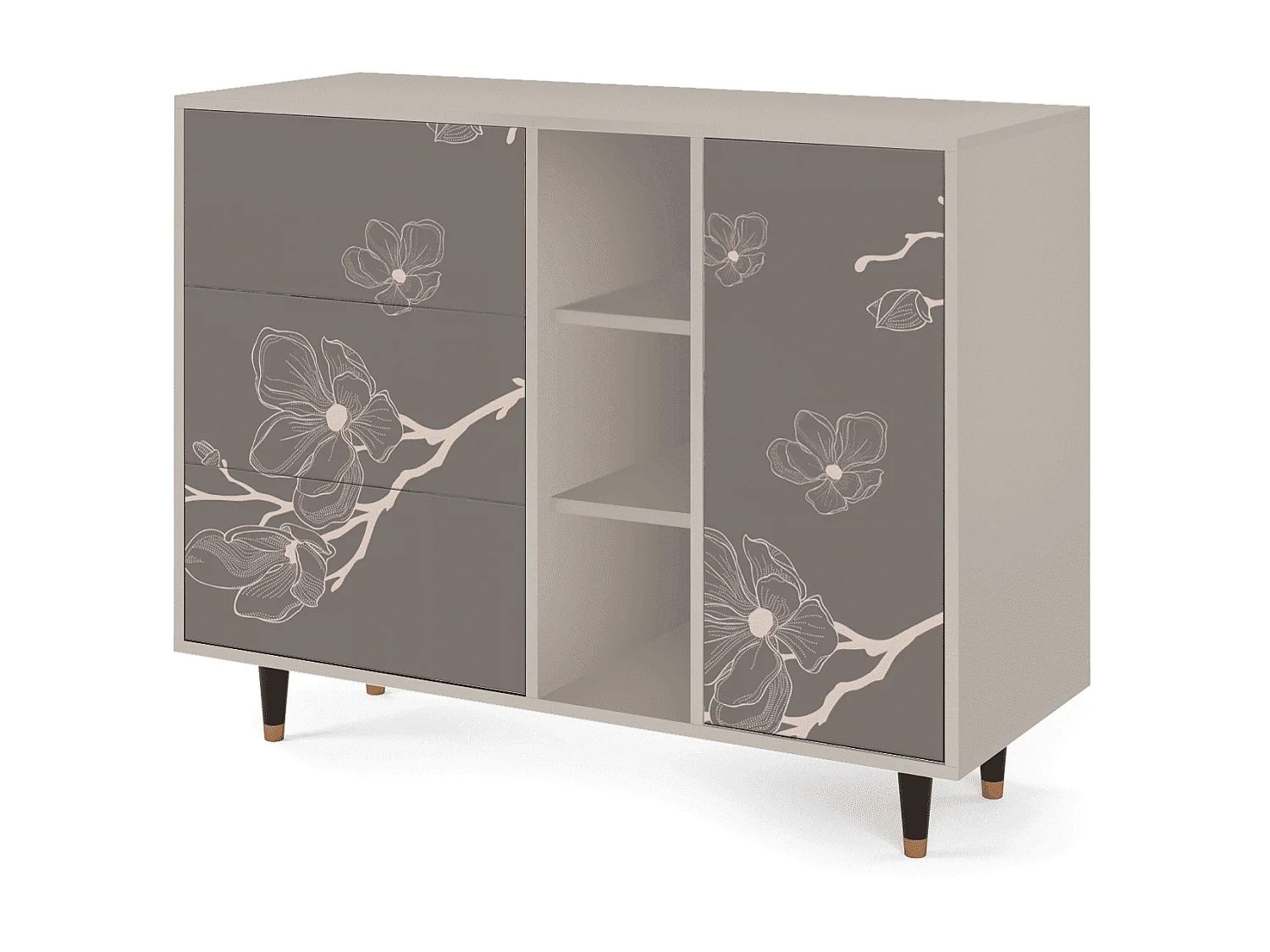 Buffet - 125x98x48 cm - BS2 - Cherry Blossom, Sable