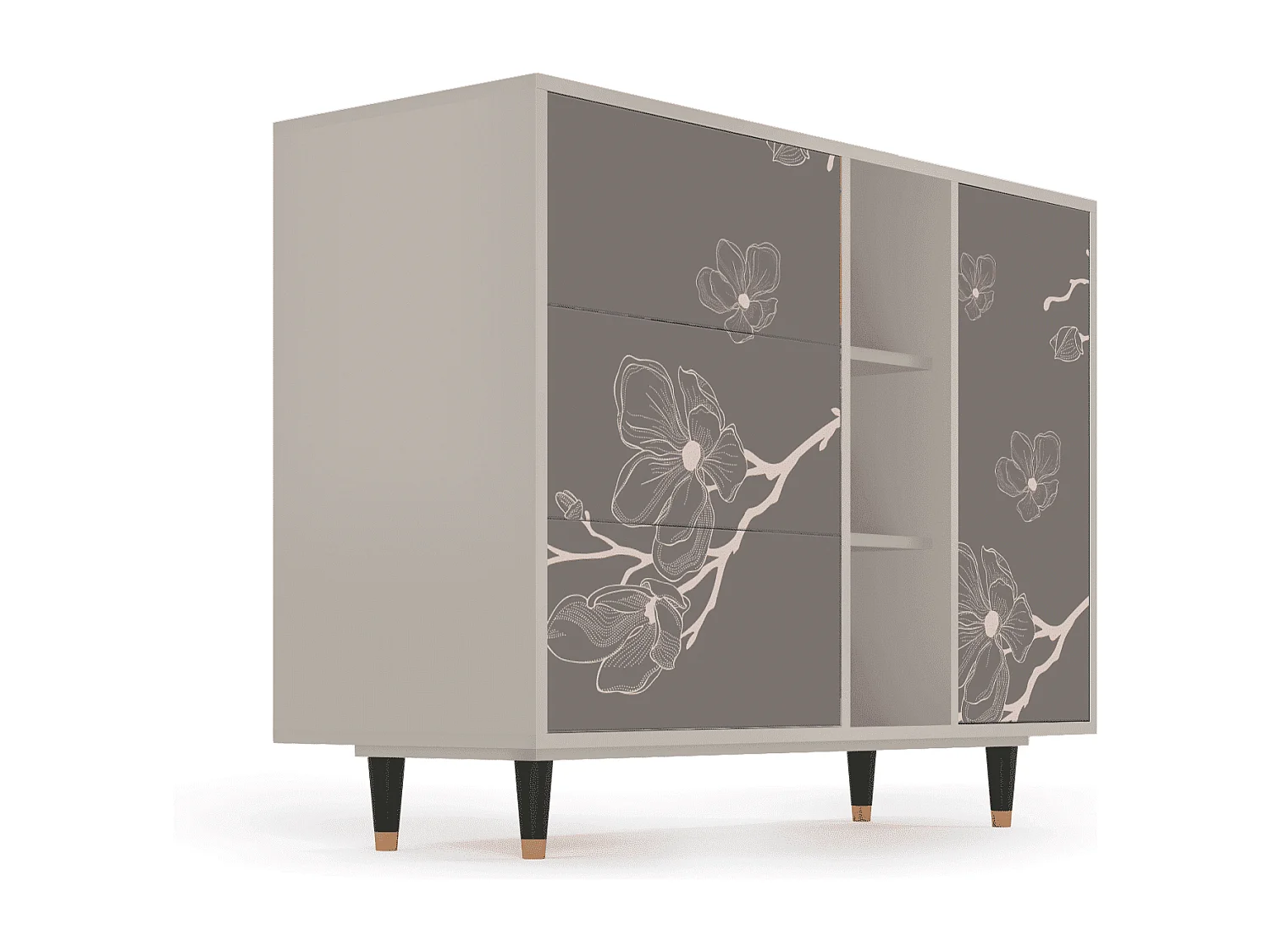 Buffet - 125x98x48 cm - BS2 - Cherry Blossom, Sable