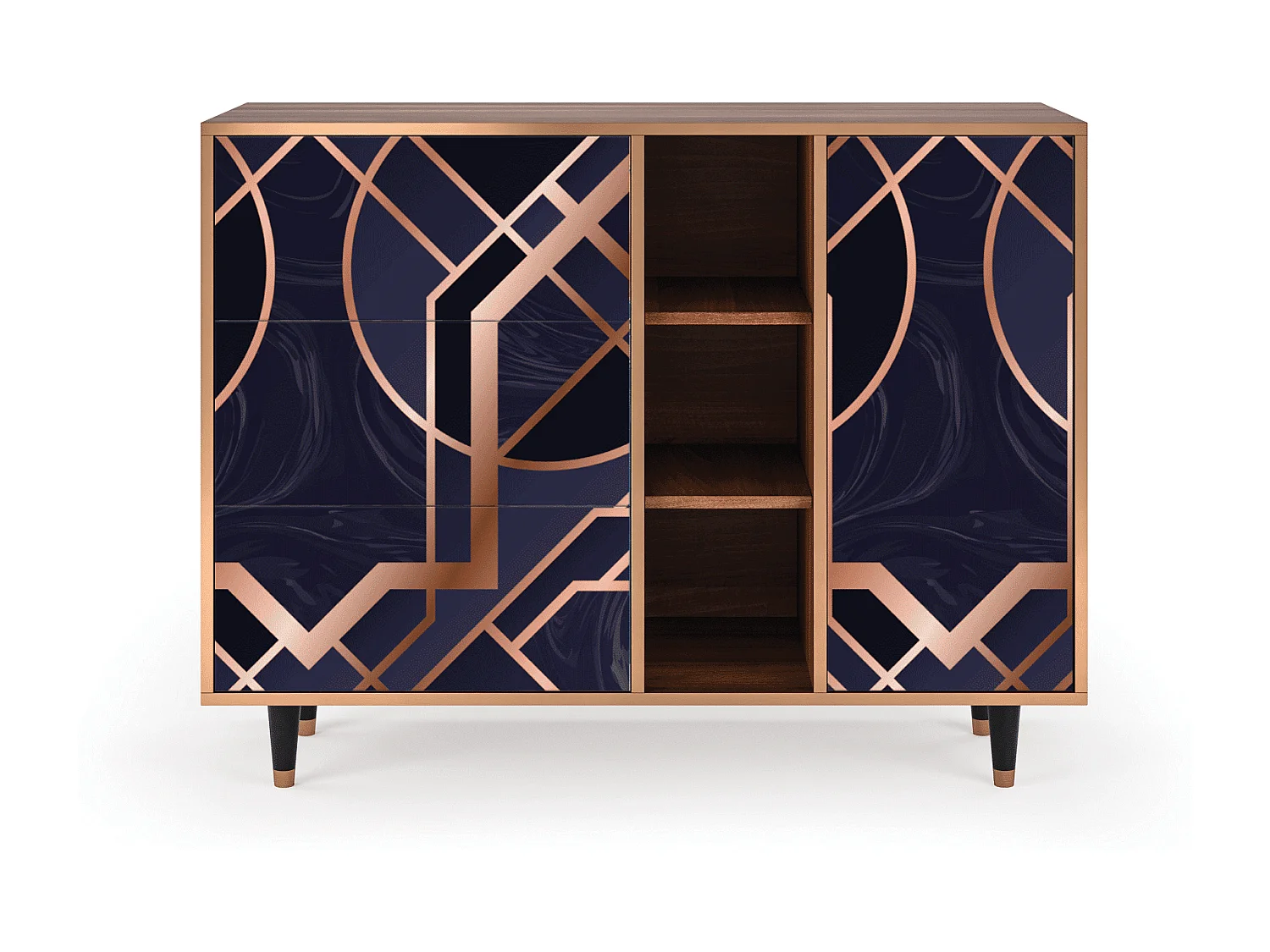 Buffet - 125x98x48 cm - BS2 - Purple Temple, Noyer