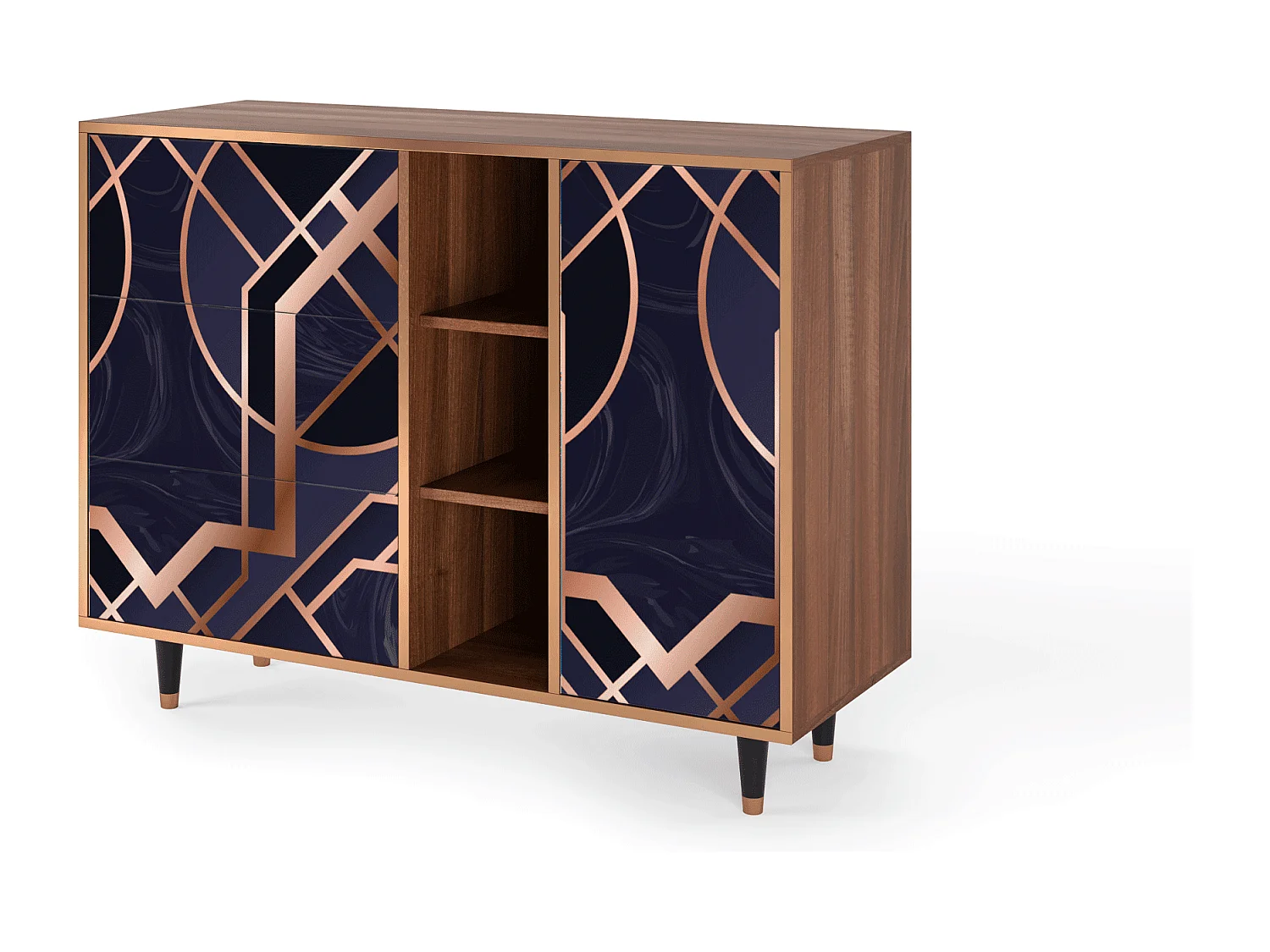 Buffet - 125x98x48 cm - BS2 - Purple Temple, Noyer