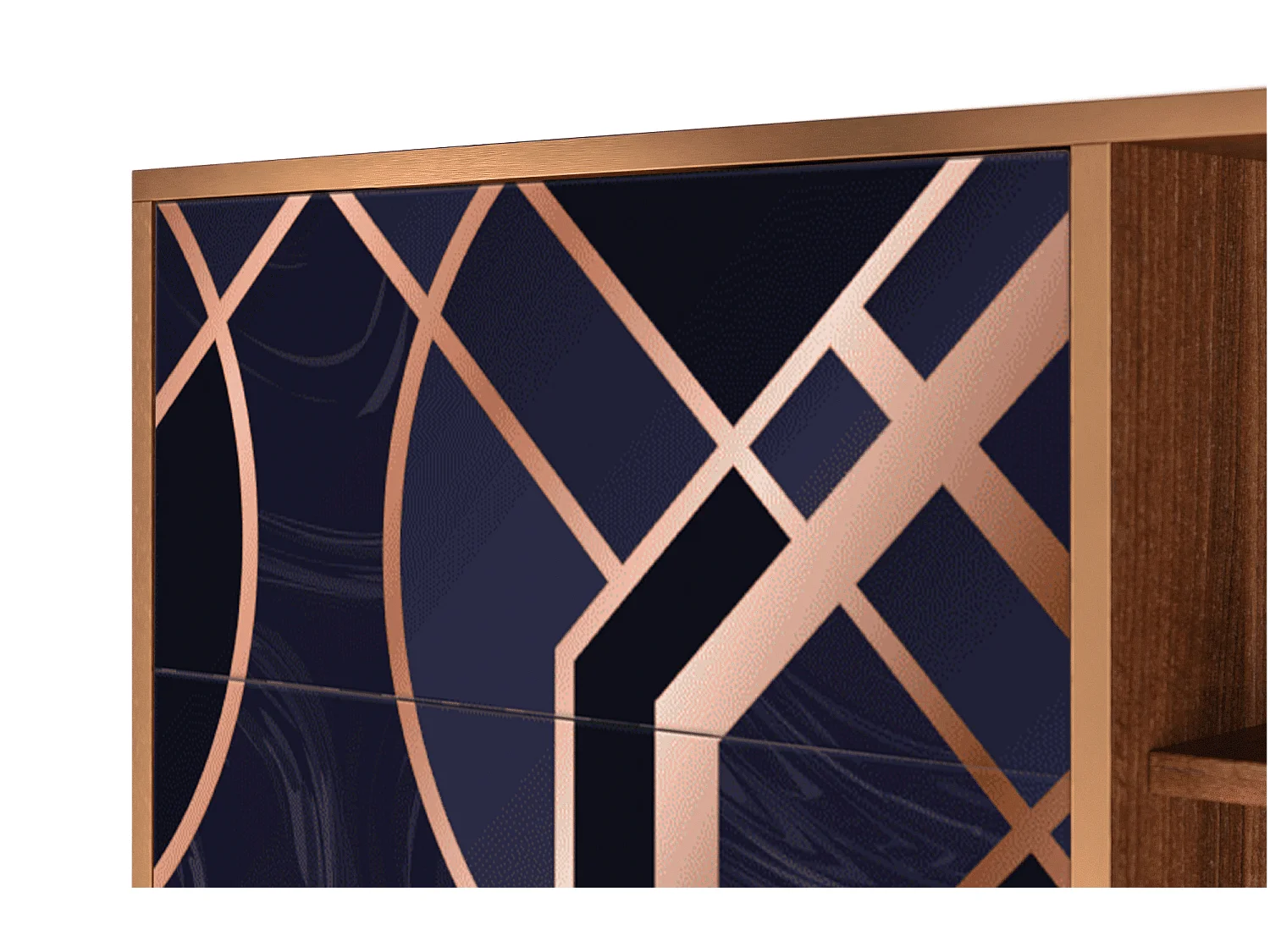Sideboard - 125x98x48 cm - BS2 - Purple Temple, Walnuss