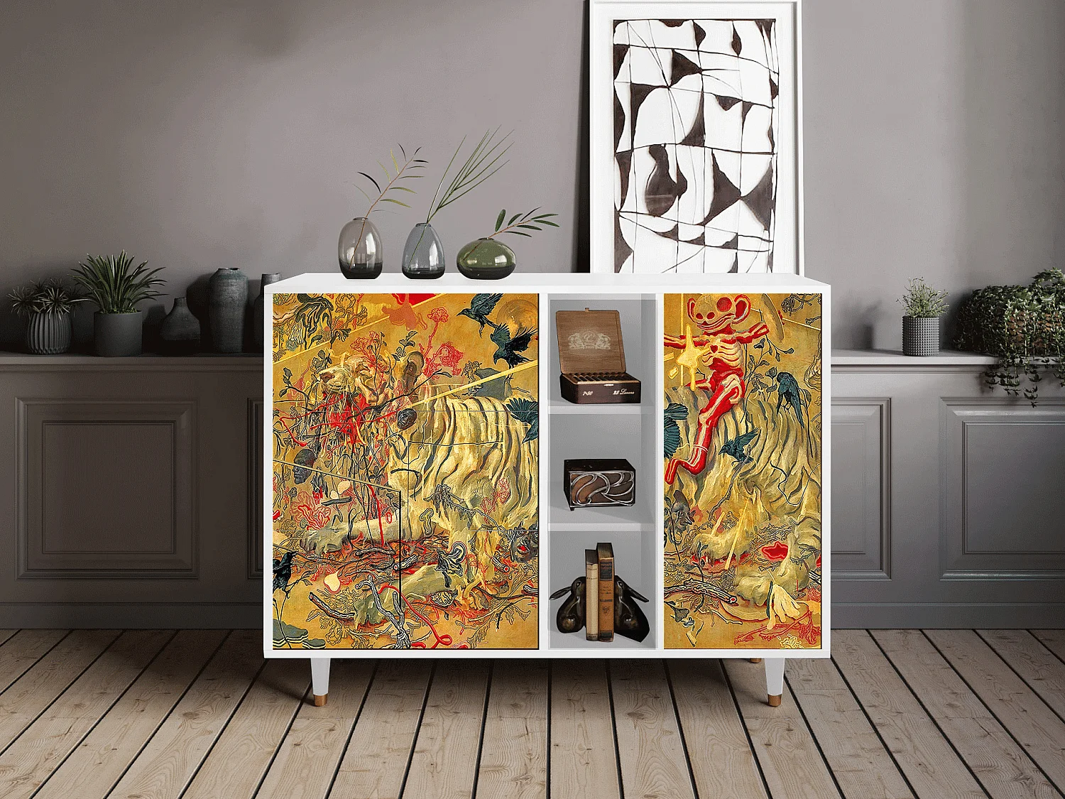 Buffet - 125x98x48 cm - BS2 - Blood by James Jean, Blanc