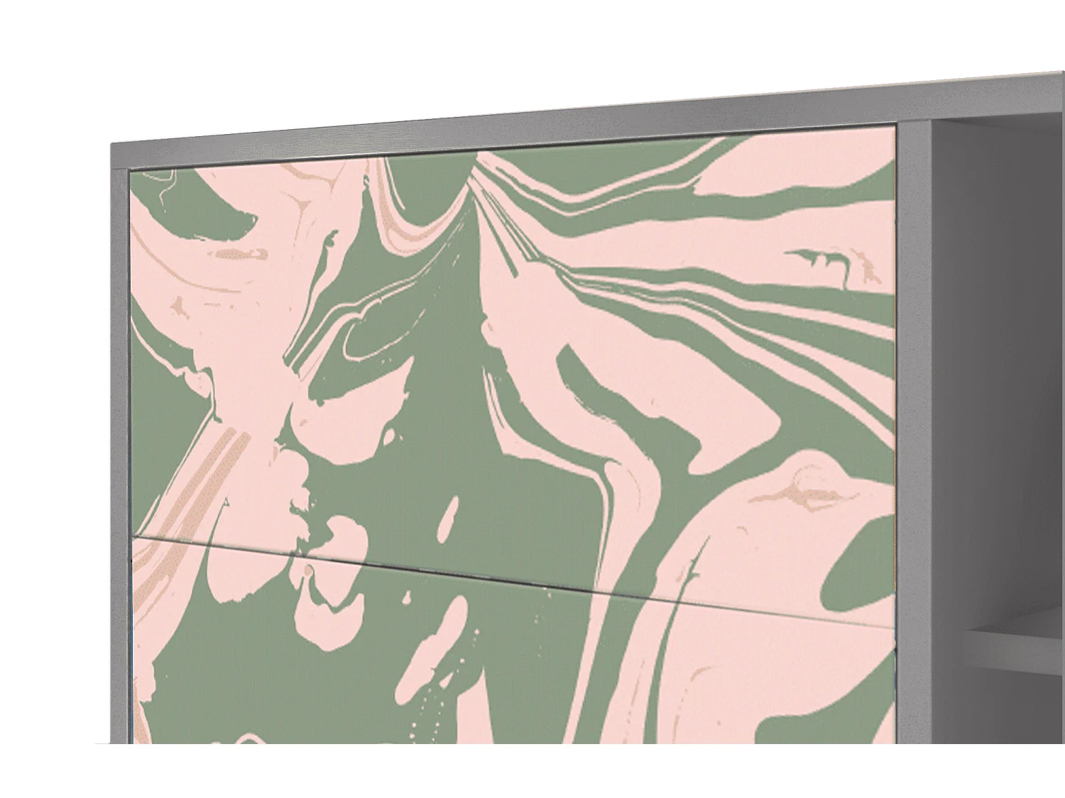 Buffet - 125x98x48 cm - BS2 - Aquarelle, Gris