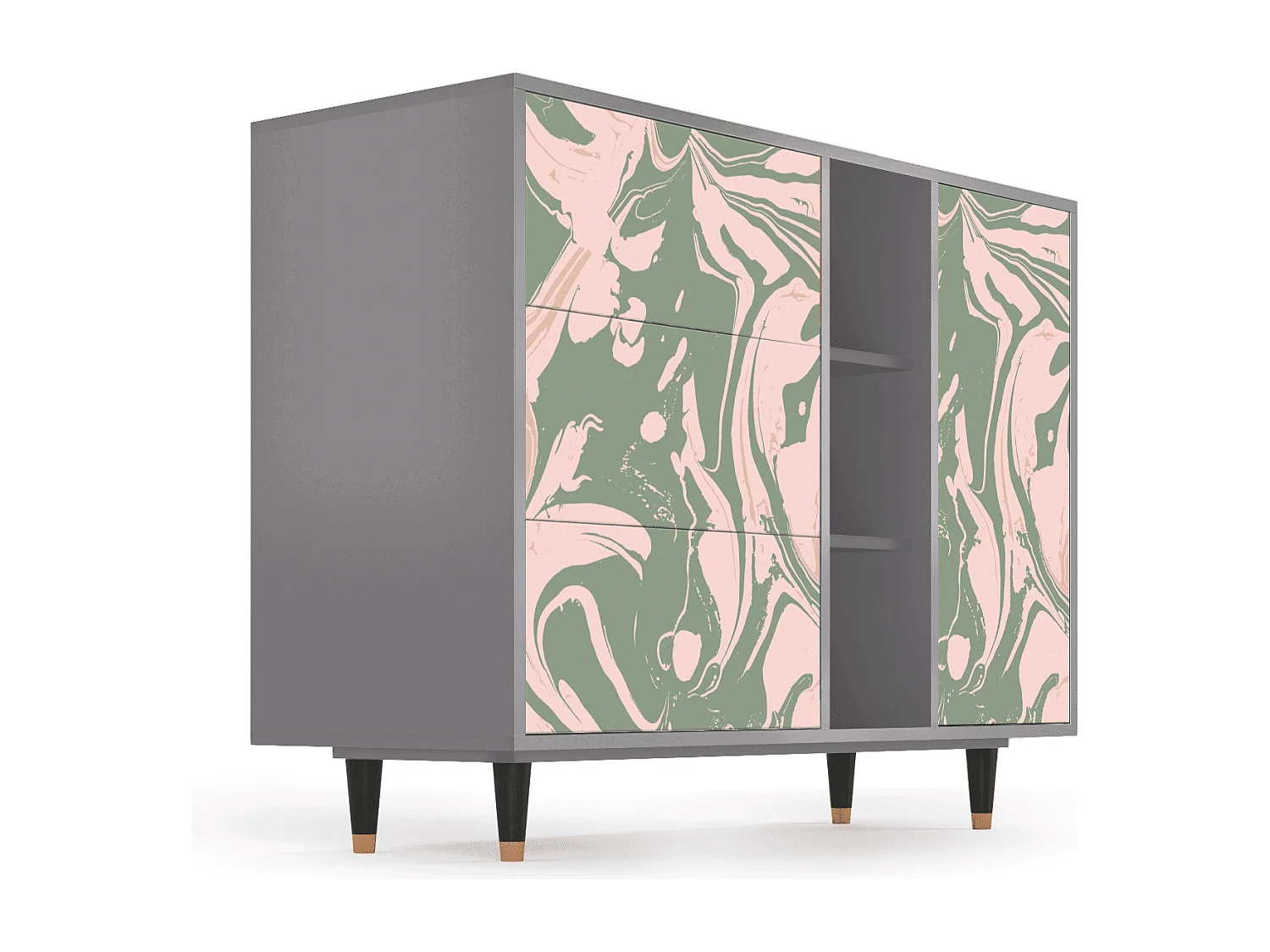 Aparador - 125x98x48 cm - BS2 - Aquarelle, Gris