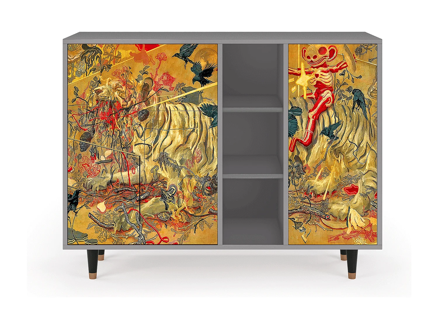 Aparador - 125x98x48 cm - BS2 - Blood by James Jean, Gris