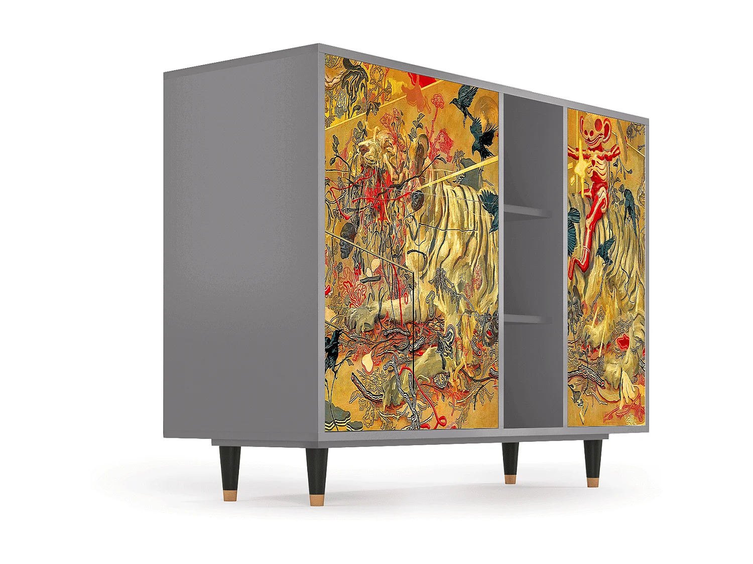 Aparador - 125x98x48 cm - BS2 - Blood by James Jean, Gris