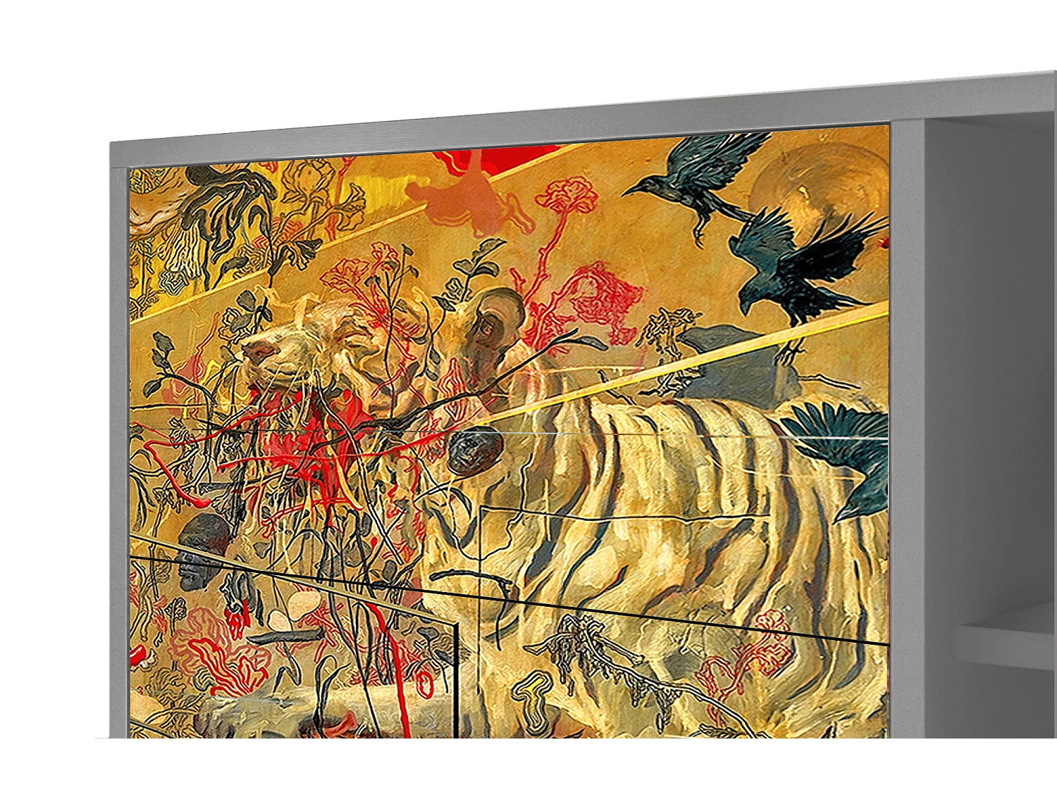 Buffet - 125x98x48 cm - BS2 - Blood by James Jean, Gris