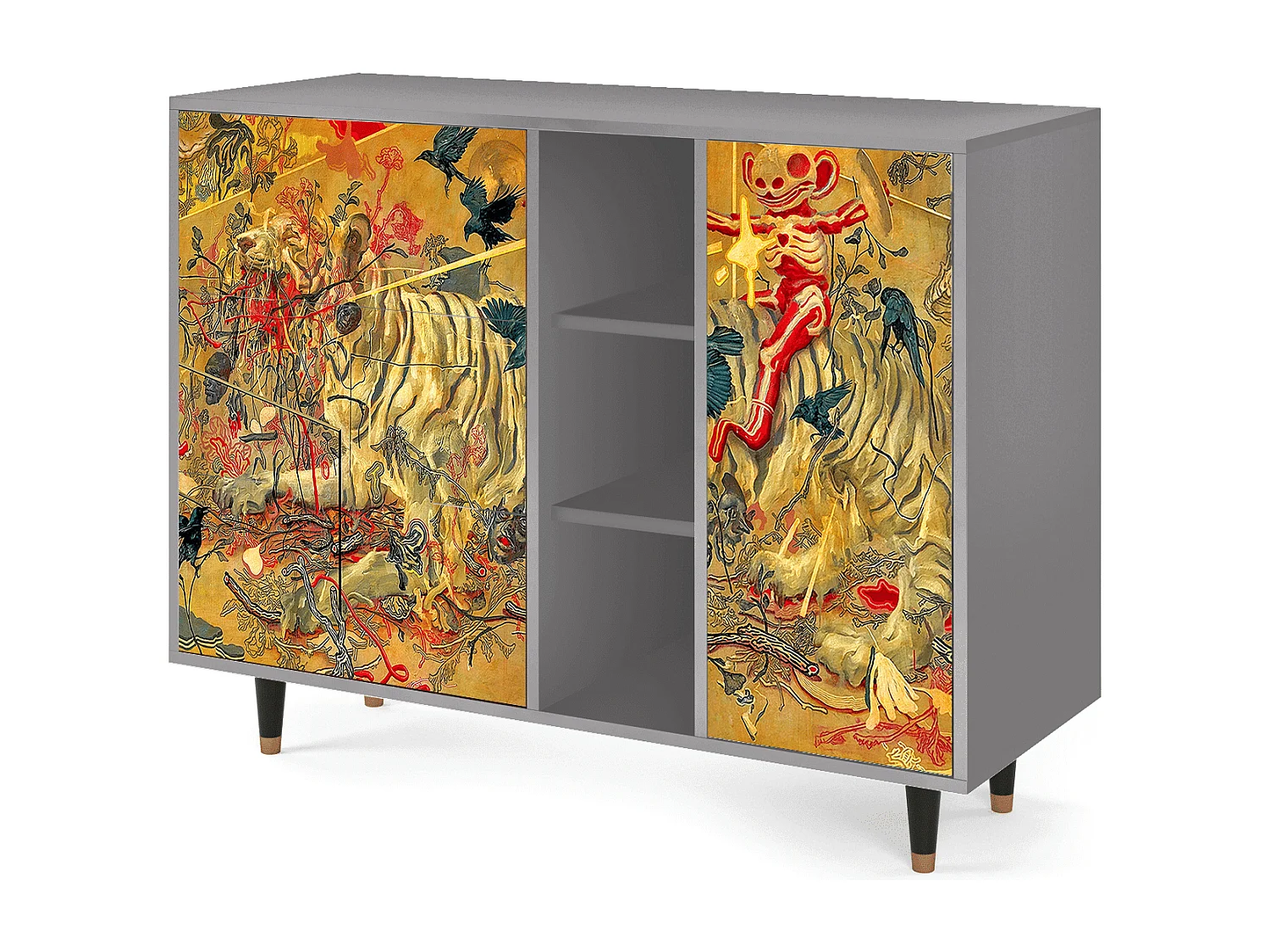 Buffet - 125x98x48 cm - BS2 - Blood by James Jean, Gris