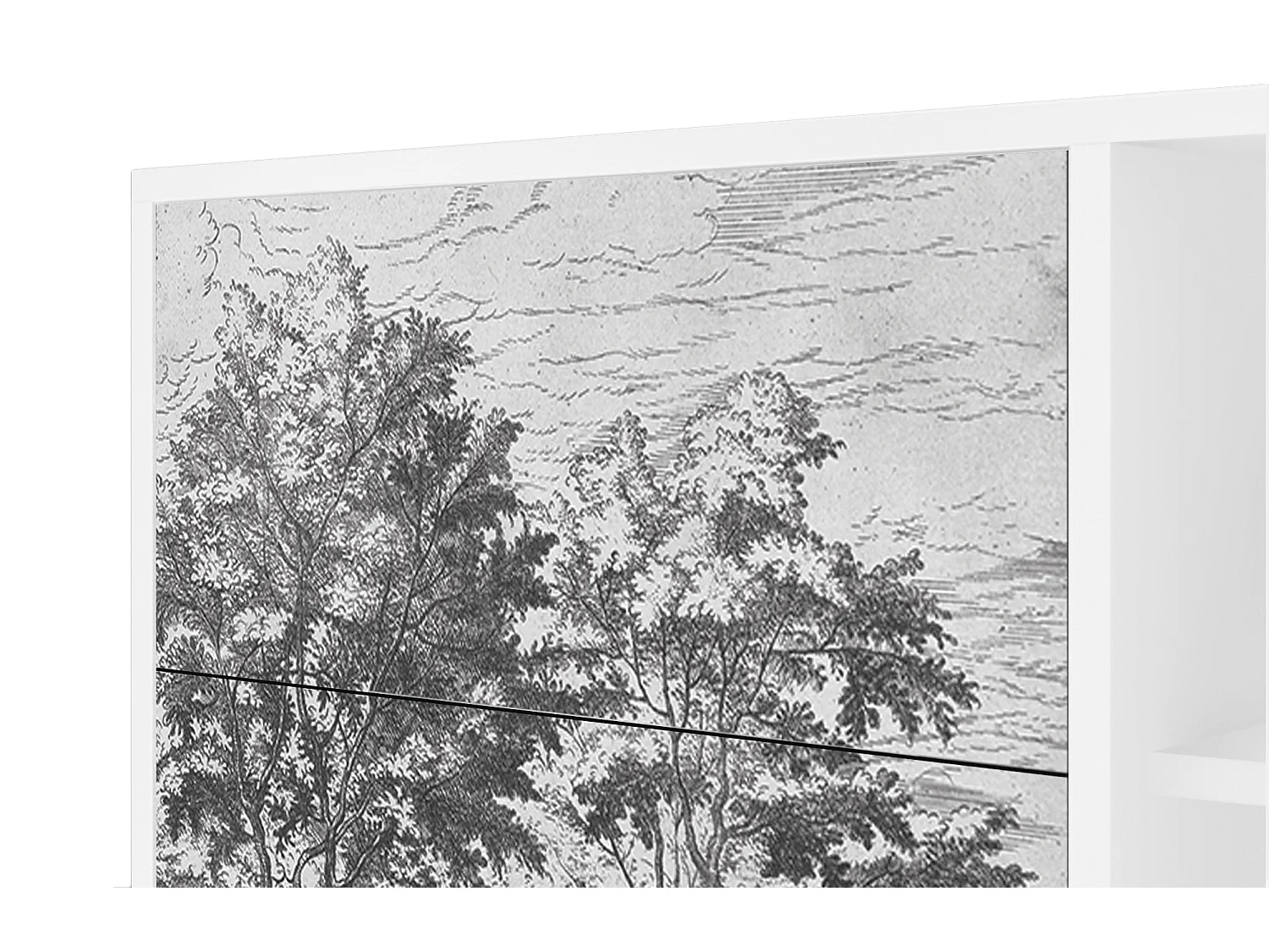 Aparador - 125x98x48 cm - BS2 - View of the Piazza, Branco