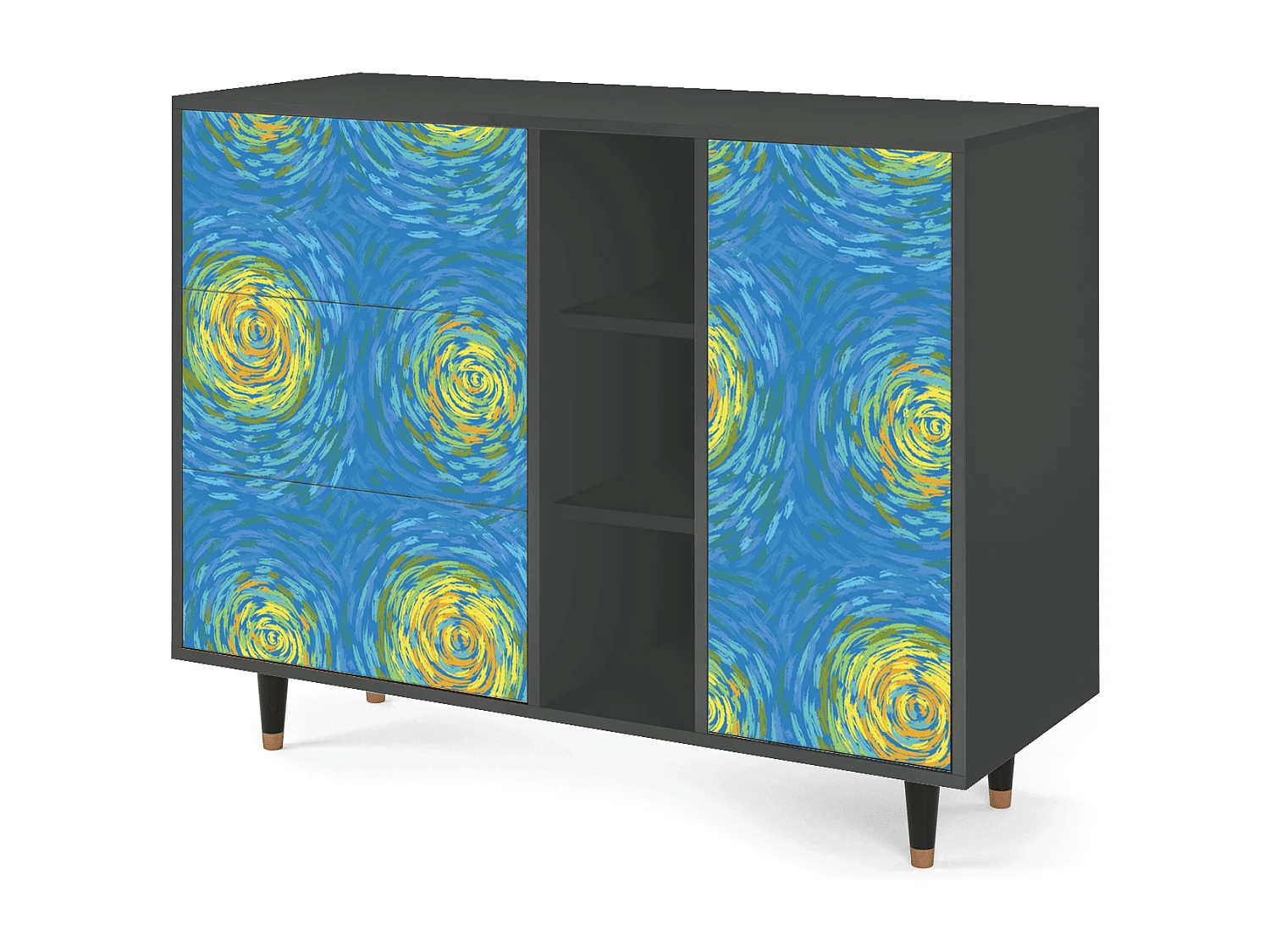 Buffet - 125x98x48 cm - BS2 - Van Gogh Lights, Anthracite