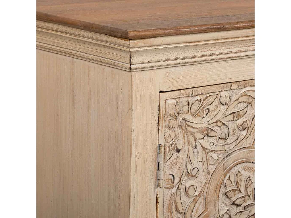 Buffet en bois beige 175x40x94h