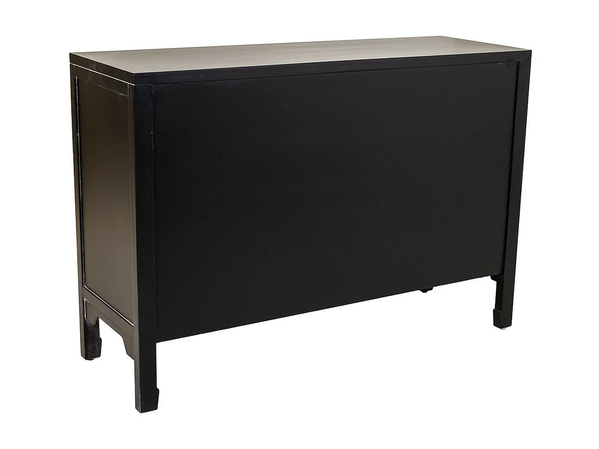 Aparador de madera negro 106x36x73 cm