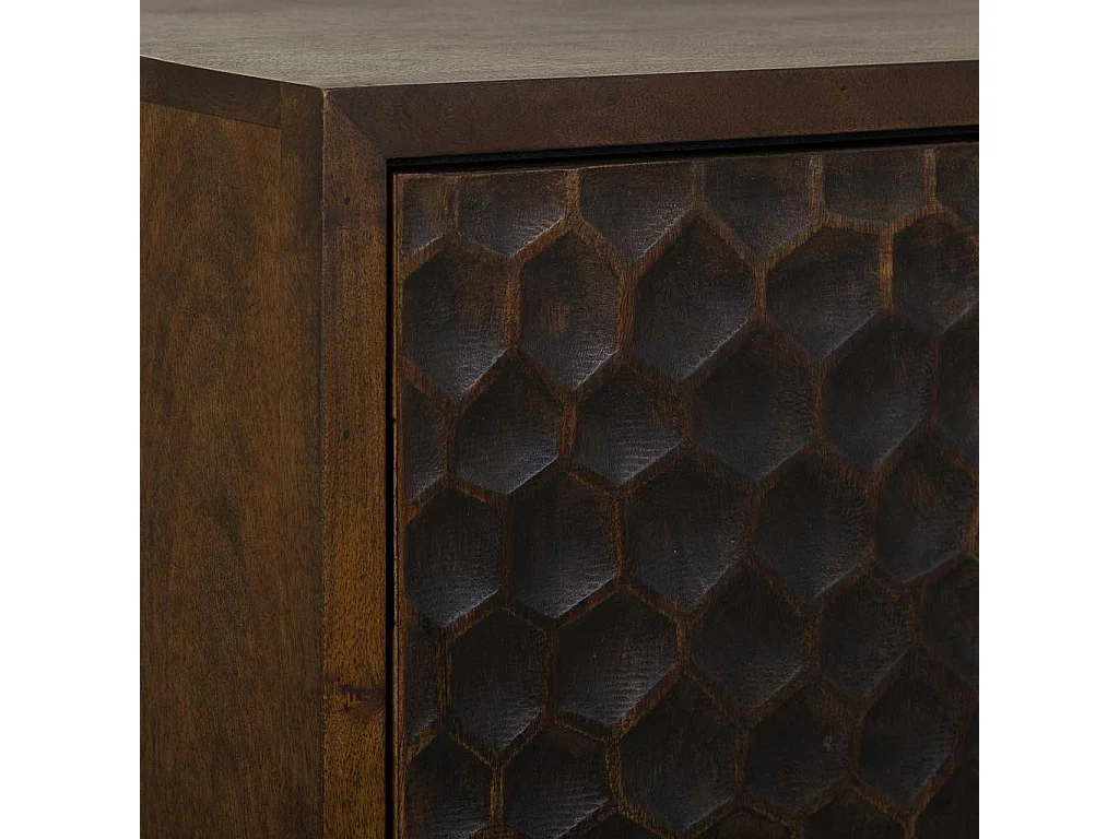 Buffet en bois et métal marron 165x40x85