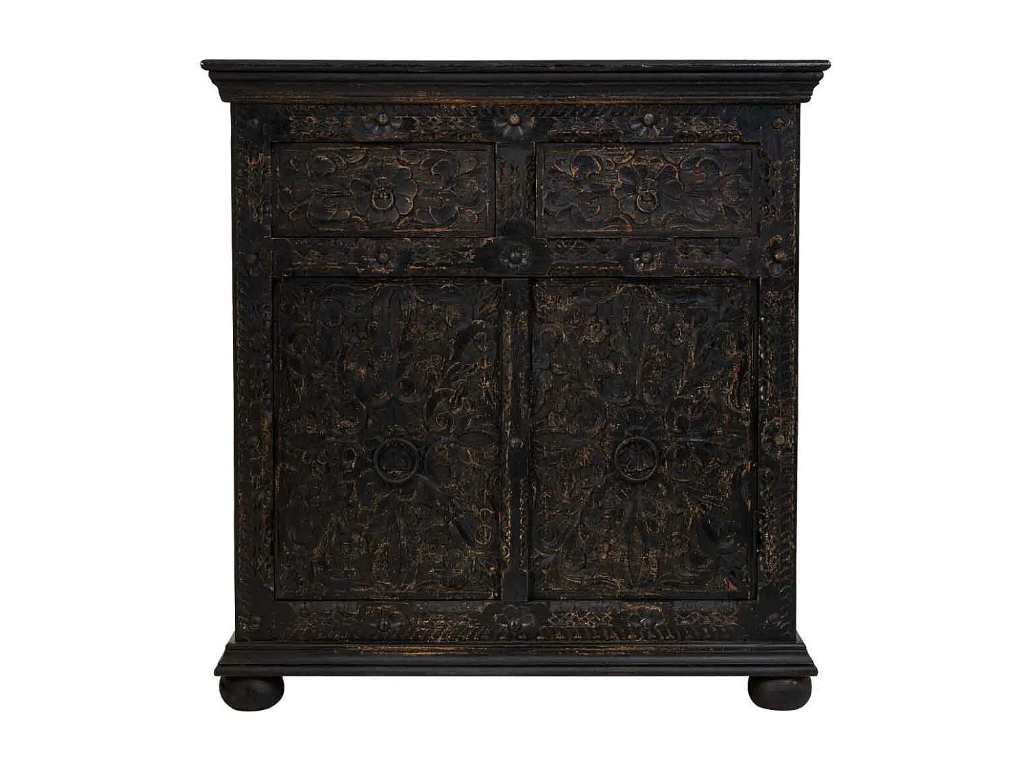 Buffet en bois noir 90x40x90