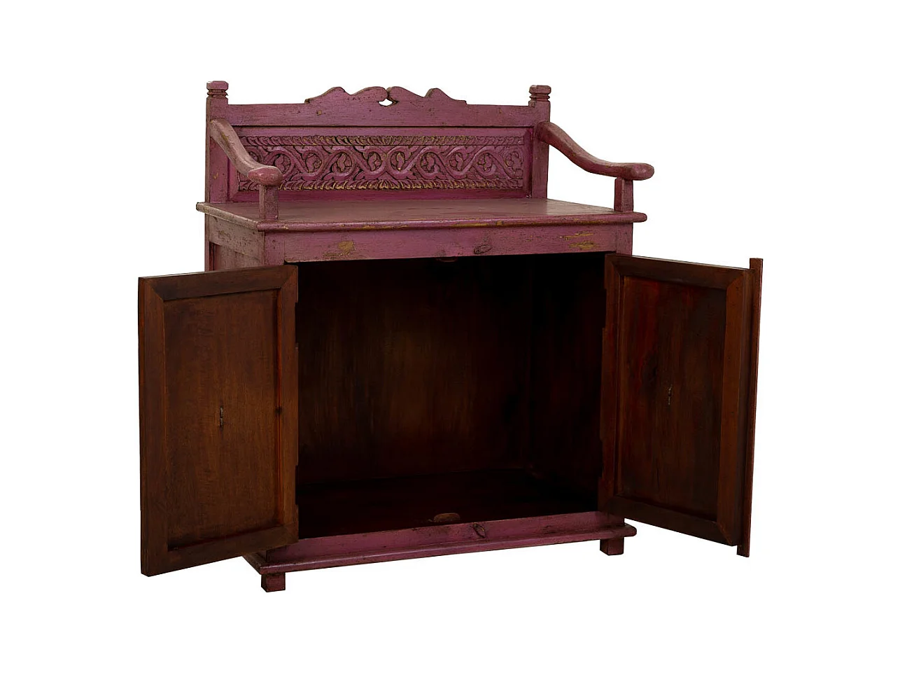Buffet en bois rouge 70x42x85