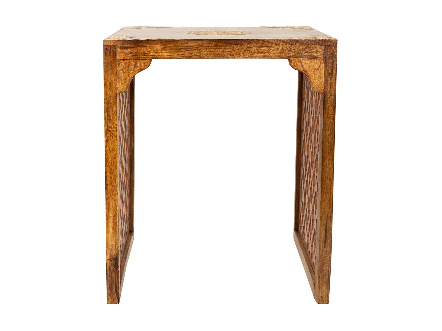 Sgabello in legno e metallo 45X45X53h cm