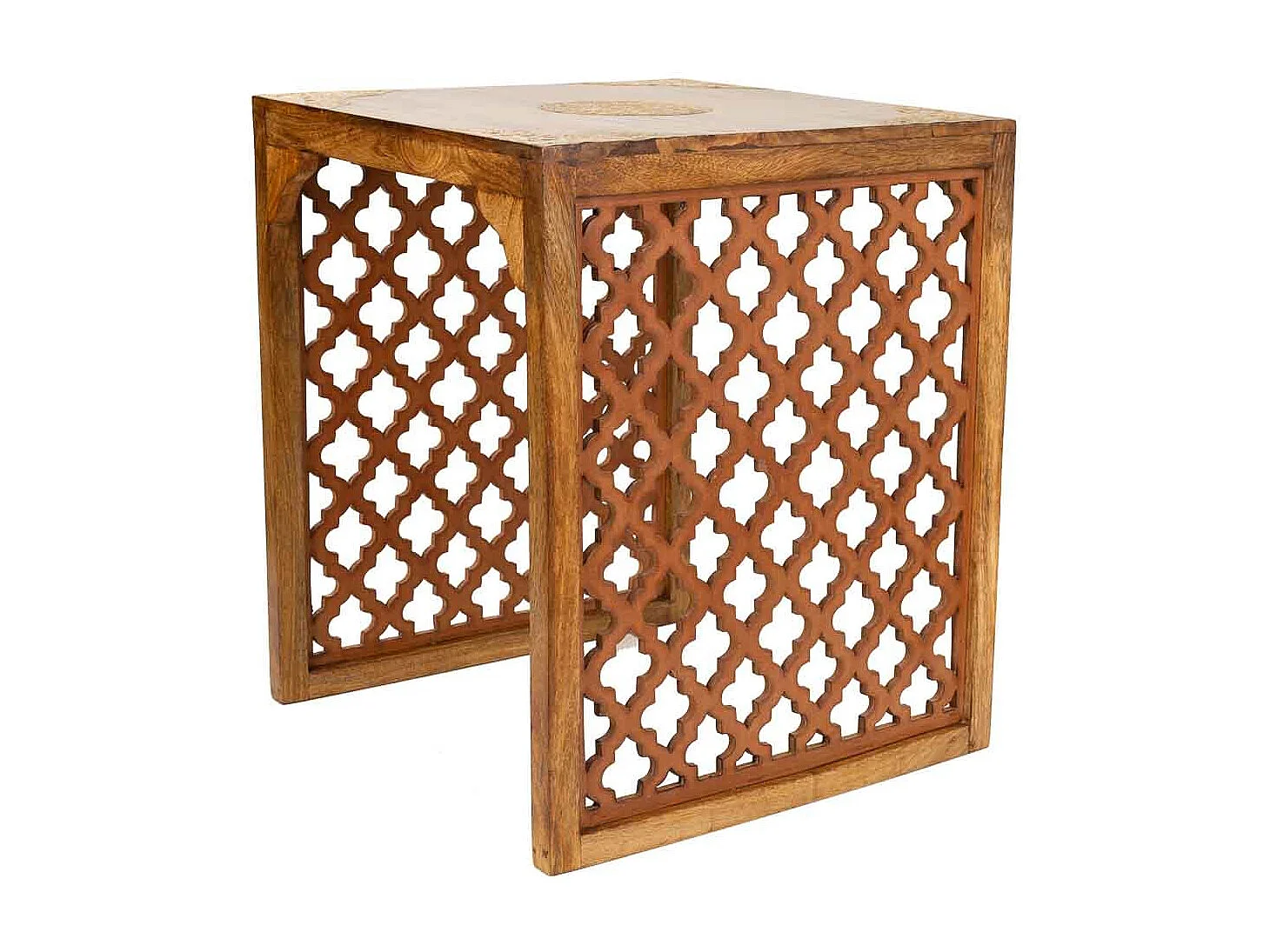 Sgabello in legno e metallo 45X45X53h cm