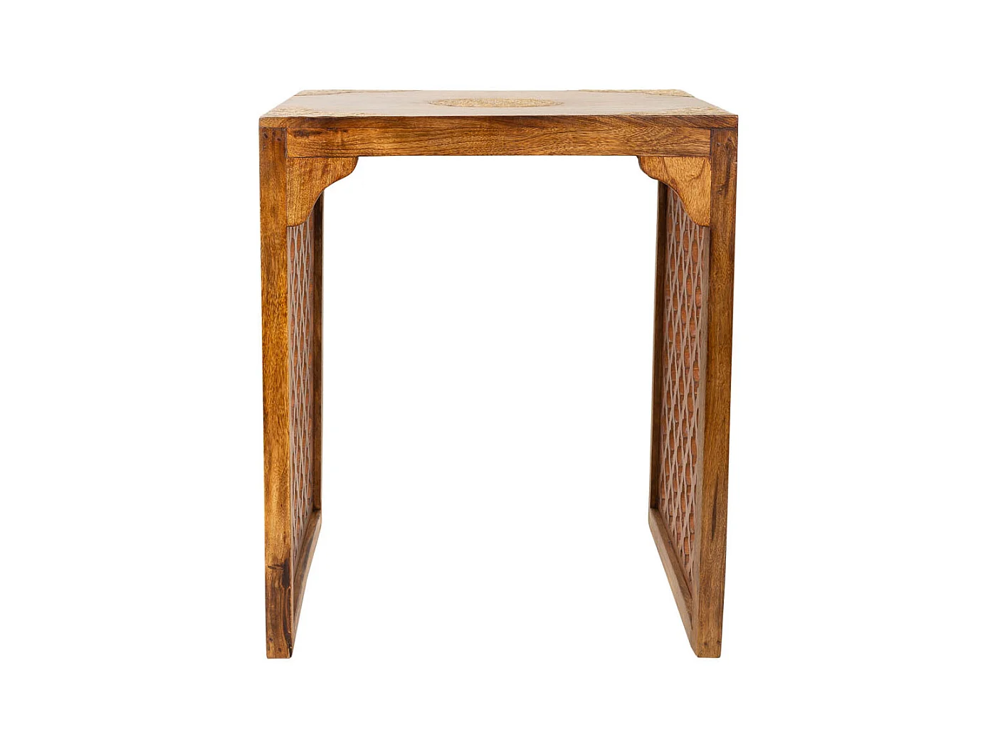 Tabouret en bois et métal 45X45X53h cm
